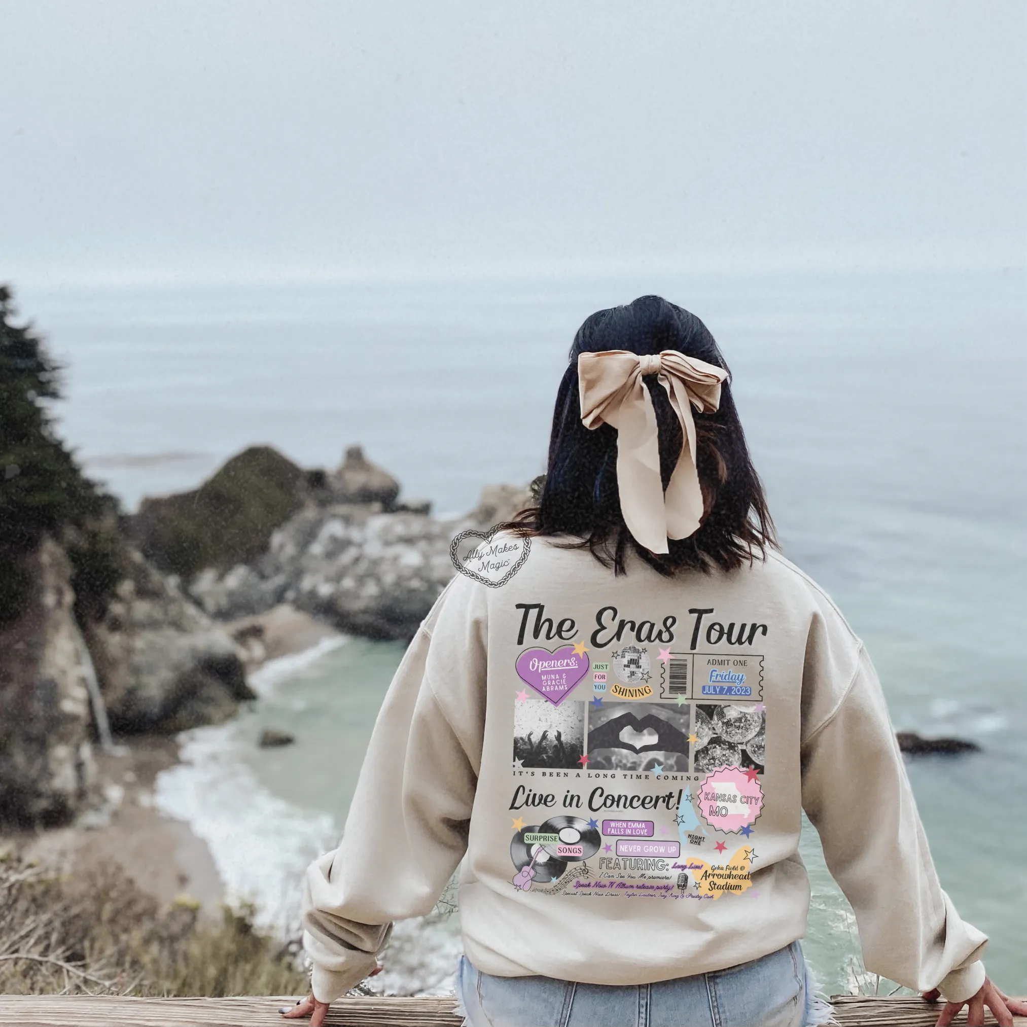 kansas city night 1 retro sweater | gildan sold by Ally Makes Magic