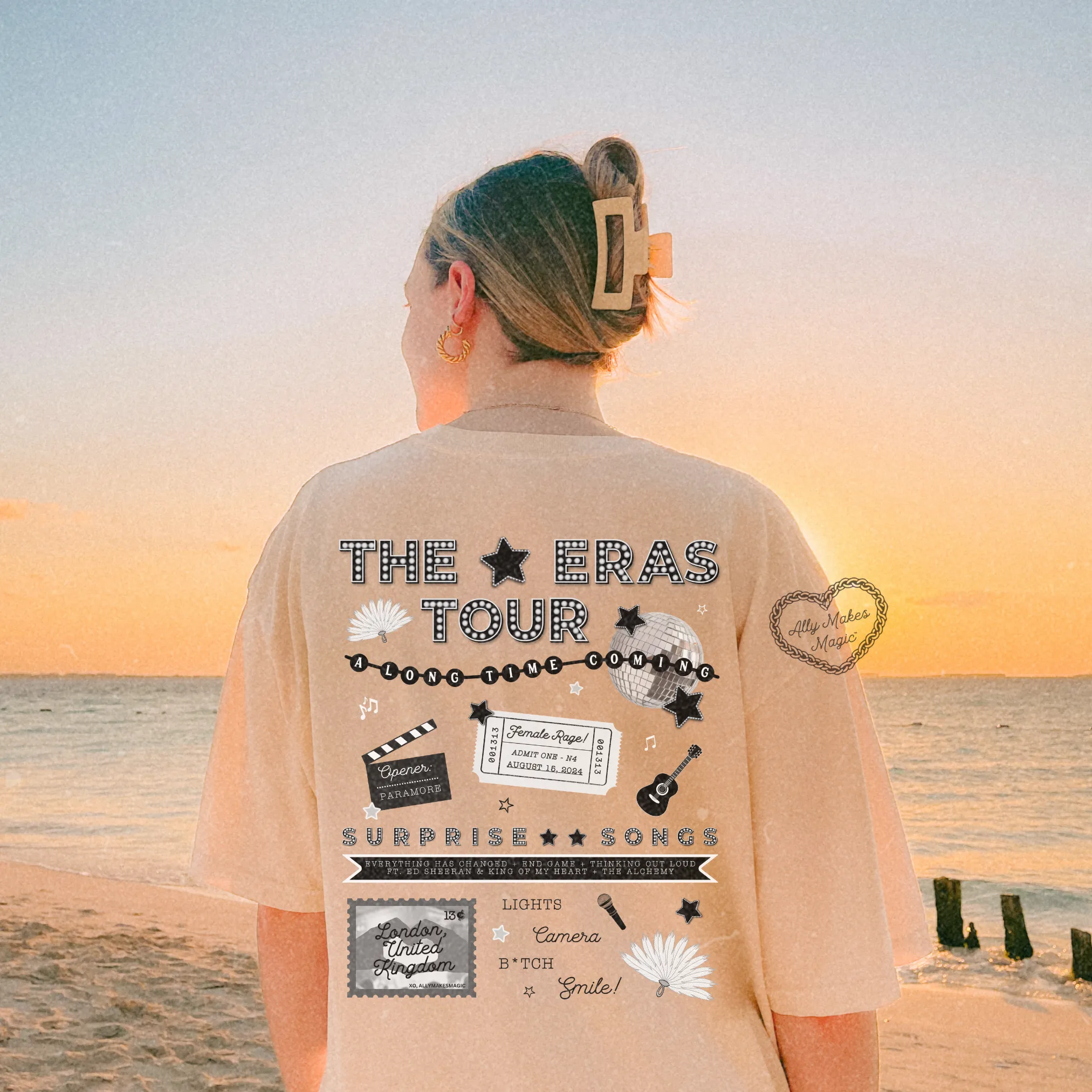 london night 4 tee | comfort colors (tortured) sold by Ally Makes Magic