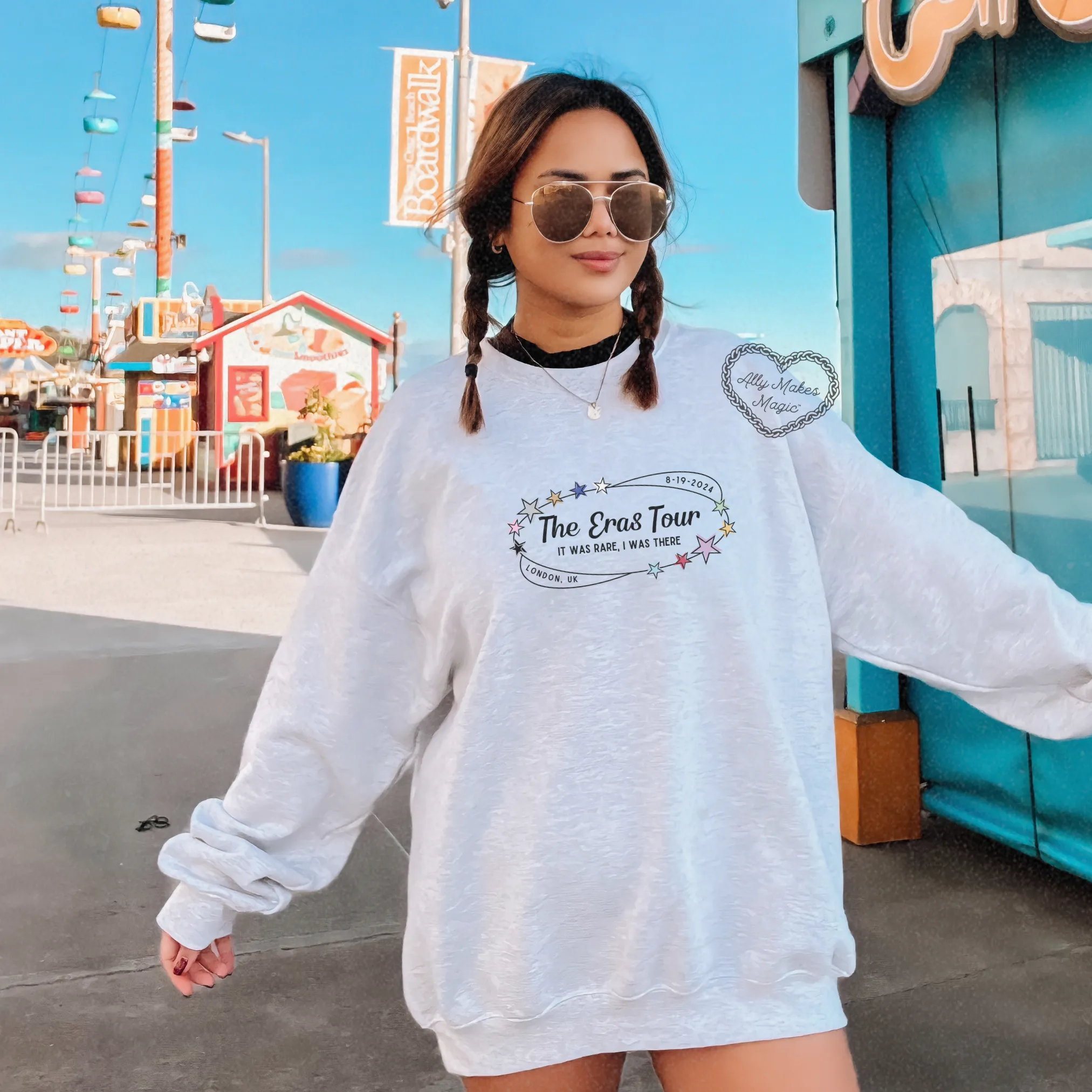 london night 7 retro sweater | gildan sold by Ally Makes Magic product image thumbnail 2