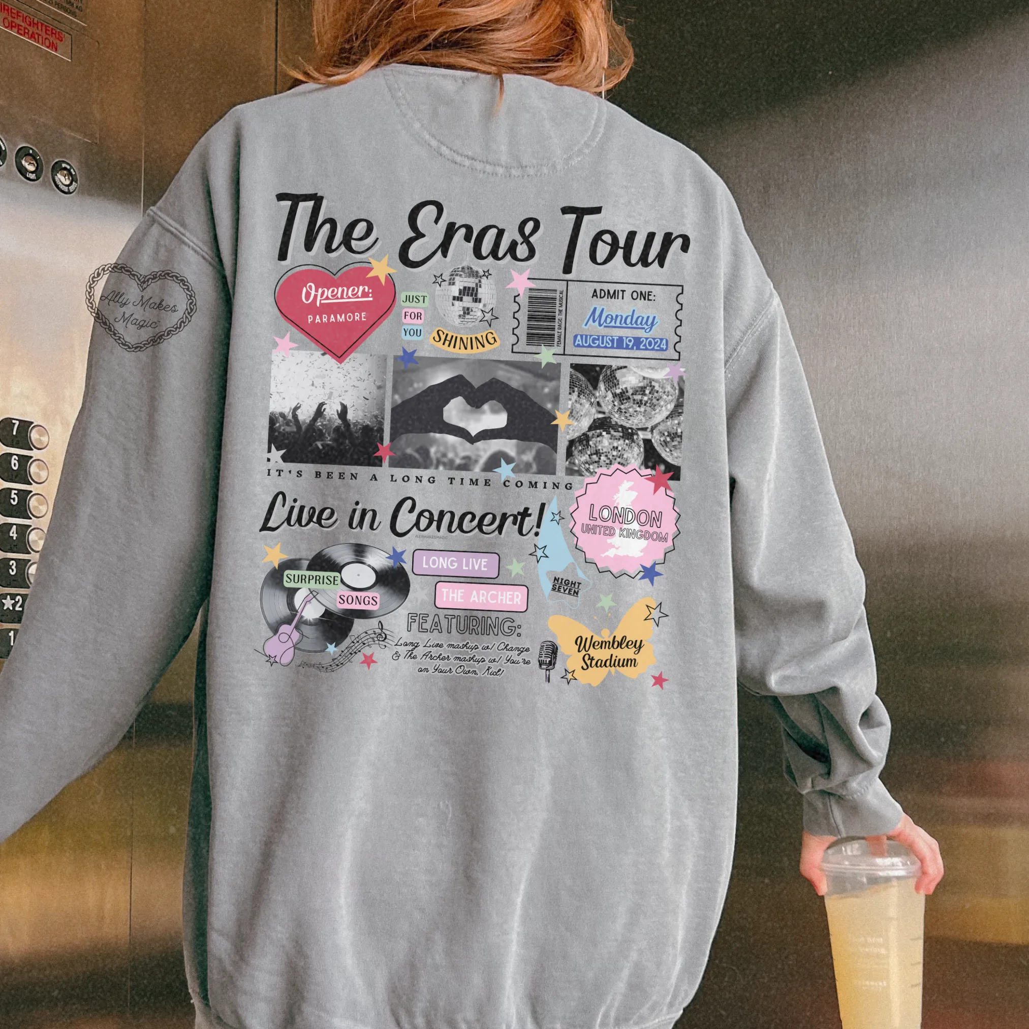 london night 7 retro pullover | comfort colors sold by Ally Makes Magic