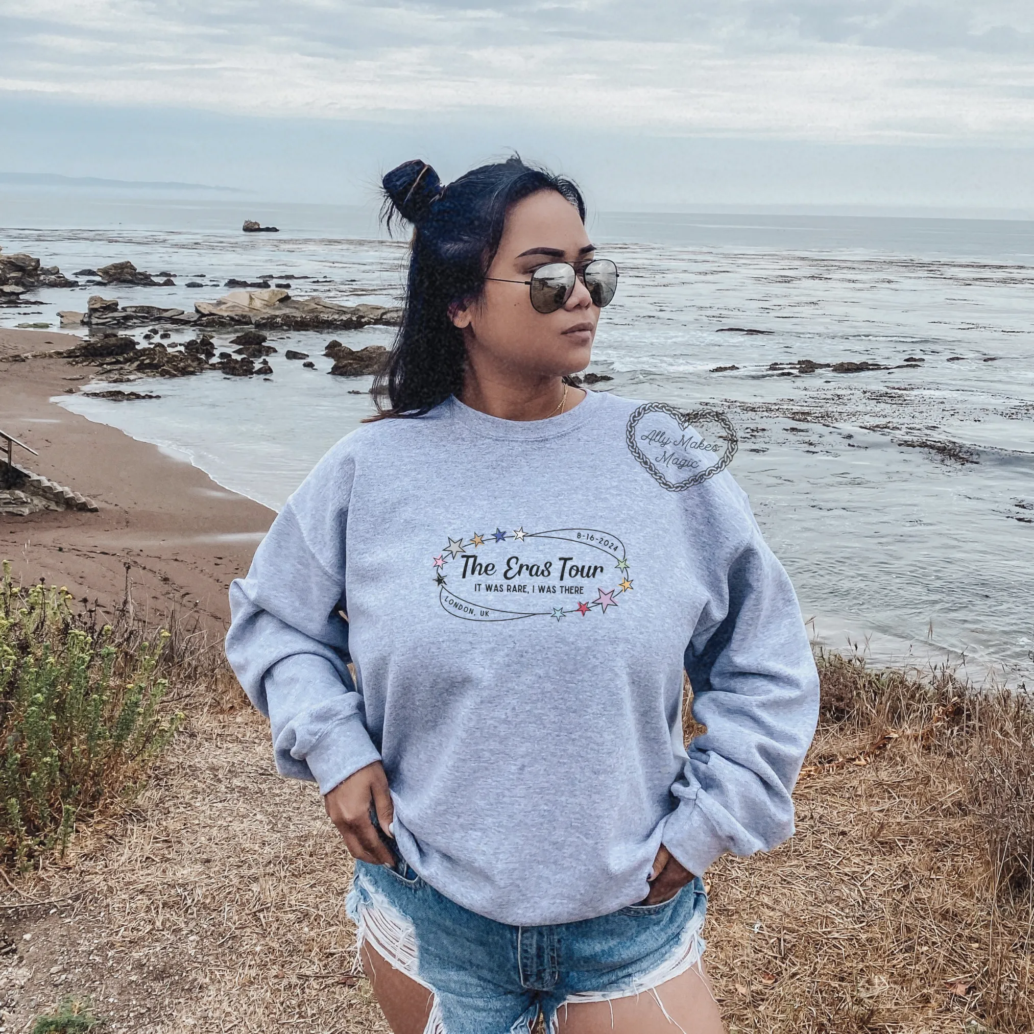 london night 5 retro sweater | gildan sold by Ally Makes Magic product image thumbnail 2