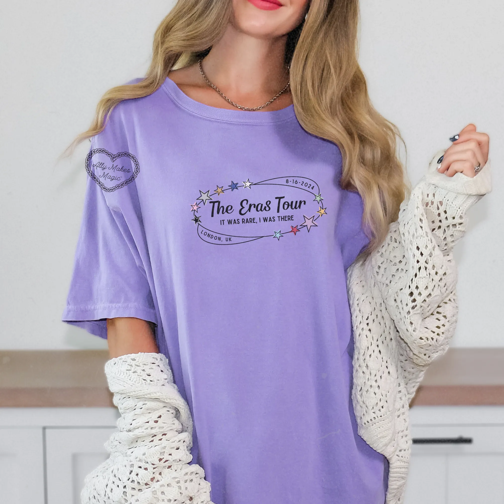 london night 5 retro tee | comfort colors sold by Ally Makes Magic product image thumbnail 2