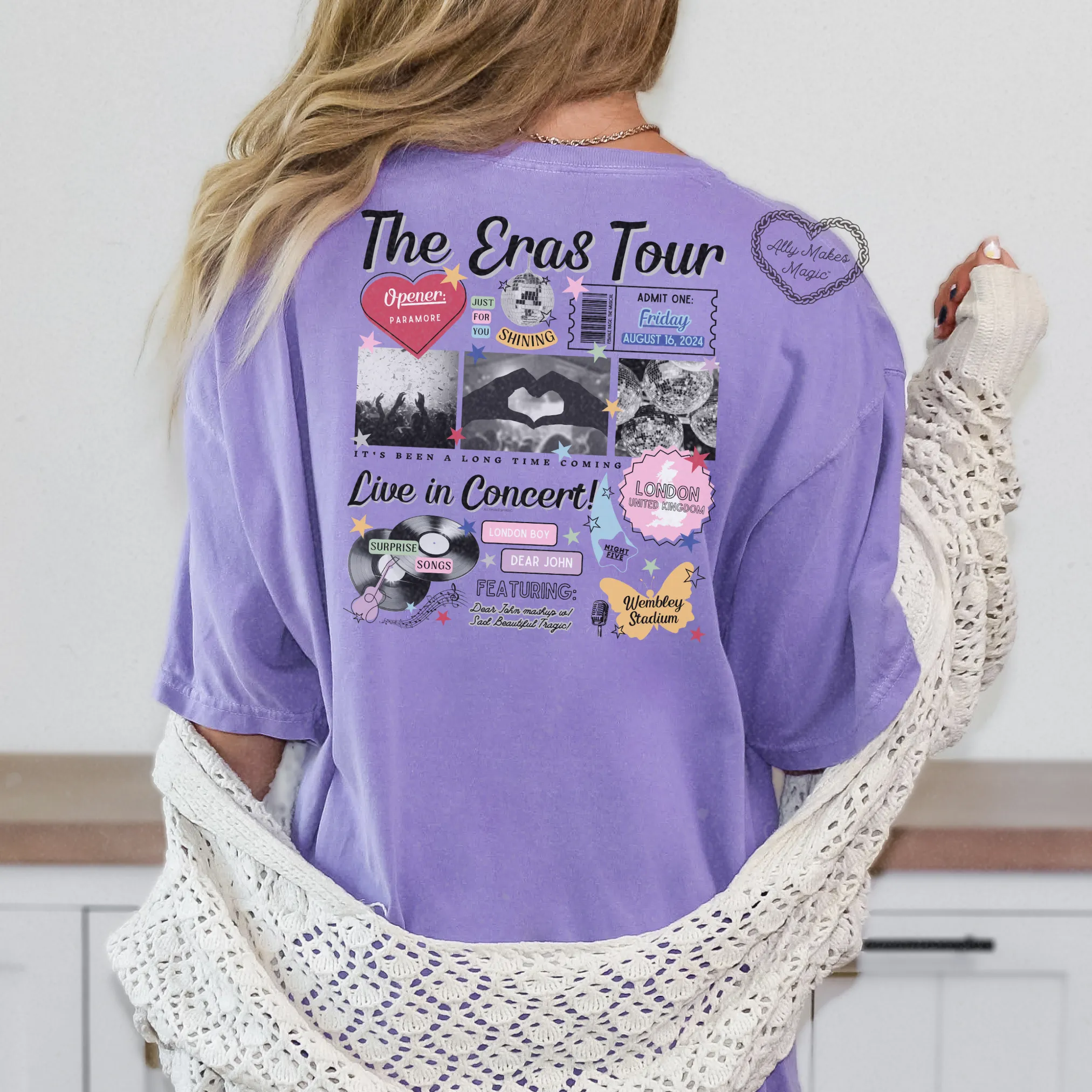 london night 5 retro tee | comfort colors sold by Ally Makes Magic