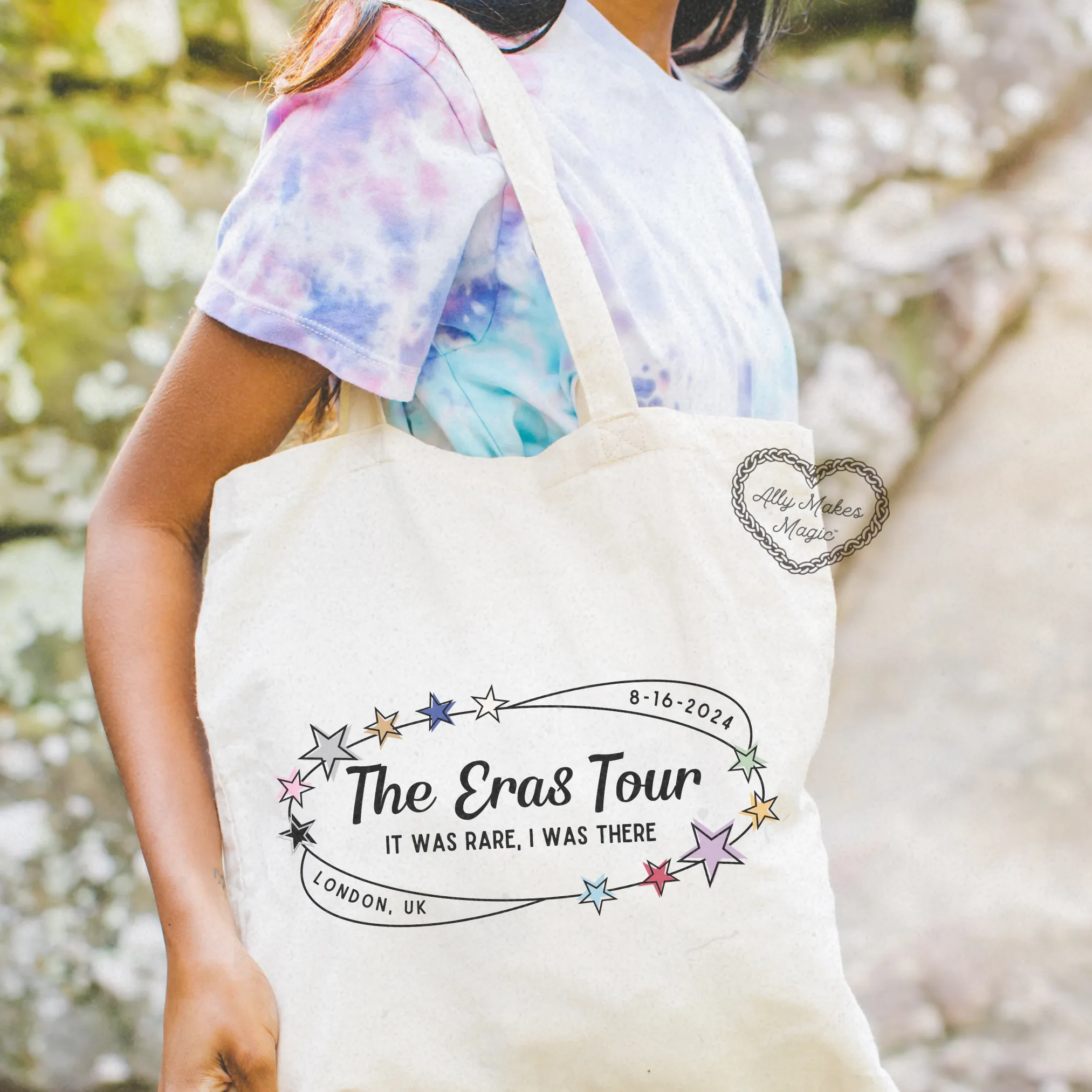 london night 5 retro tote bag sold by Ally Makes Magic product image thumbnail 2