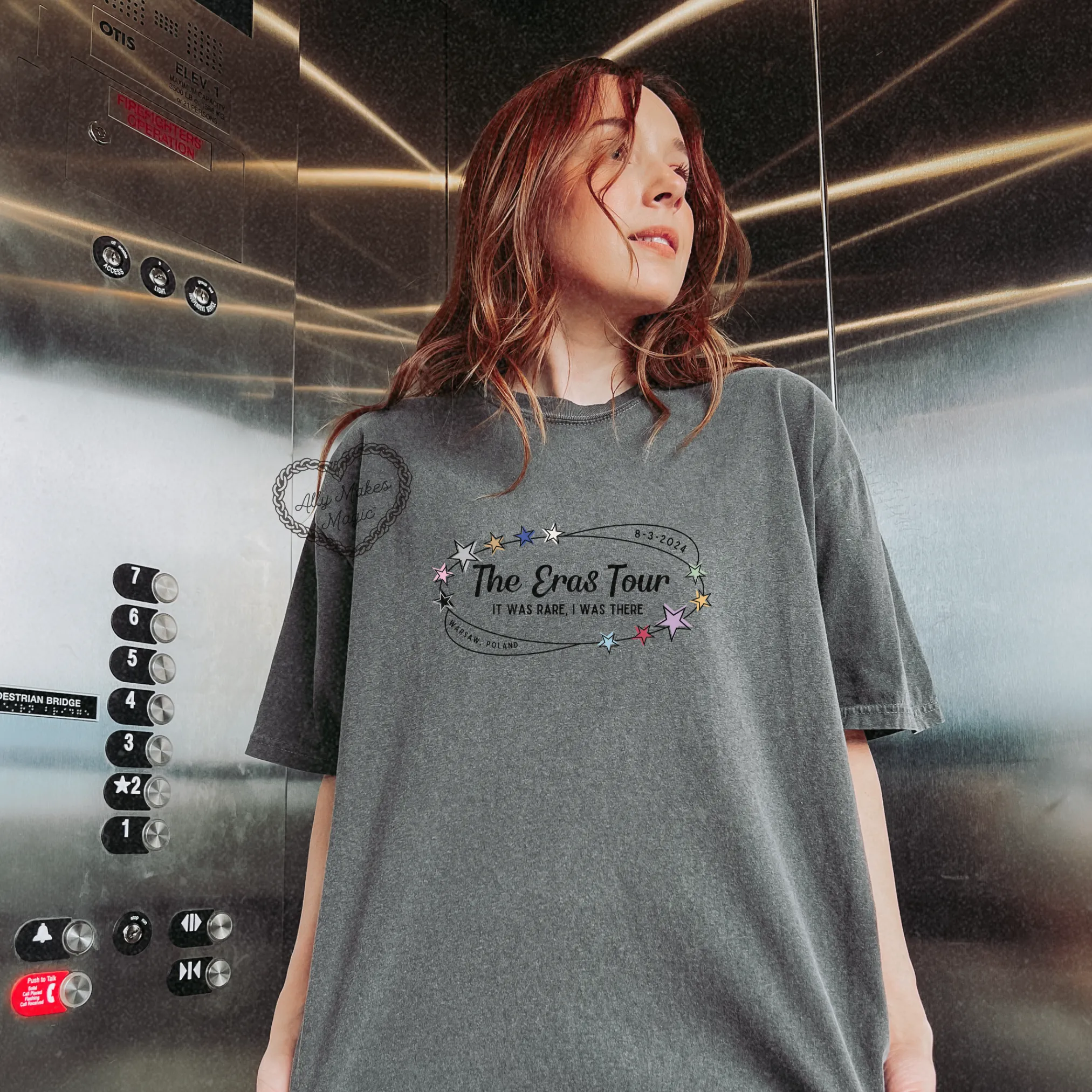 warsaw night 3 retro tee | comfort colors sold by Ally Makes Magic product image thumbnail 2