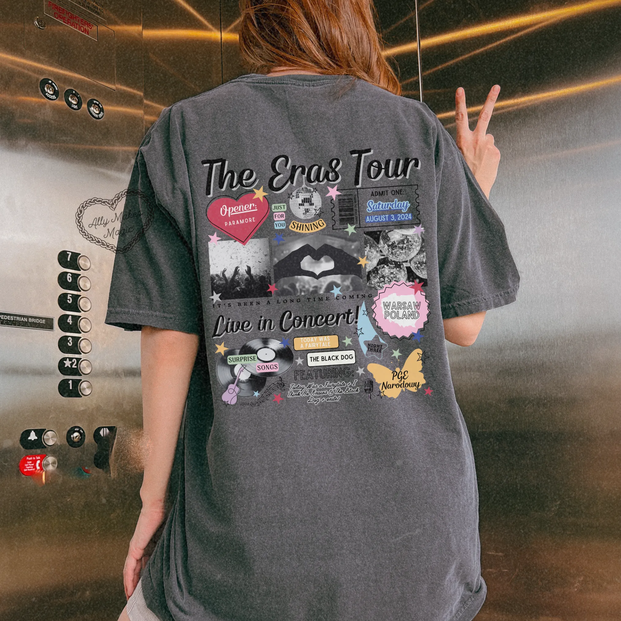 warsaw night 3 retro tee | comfort colors sold by Ally Makes Magic