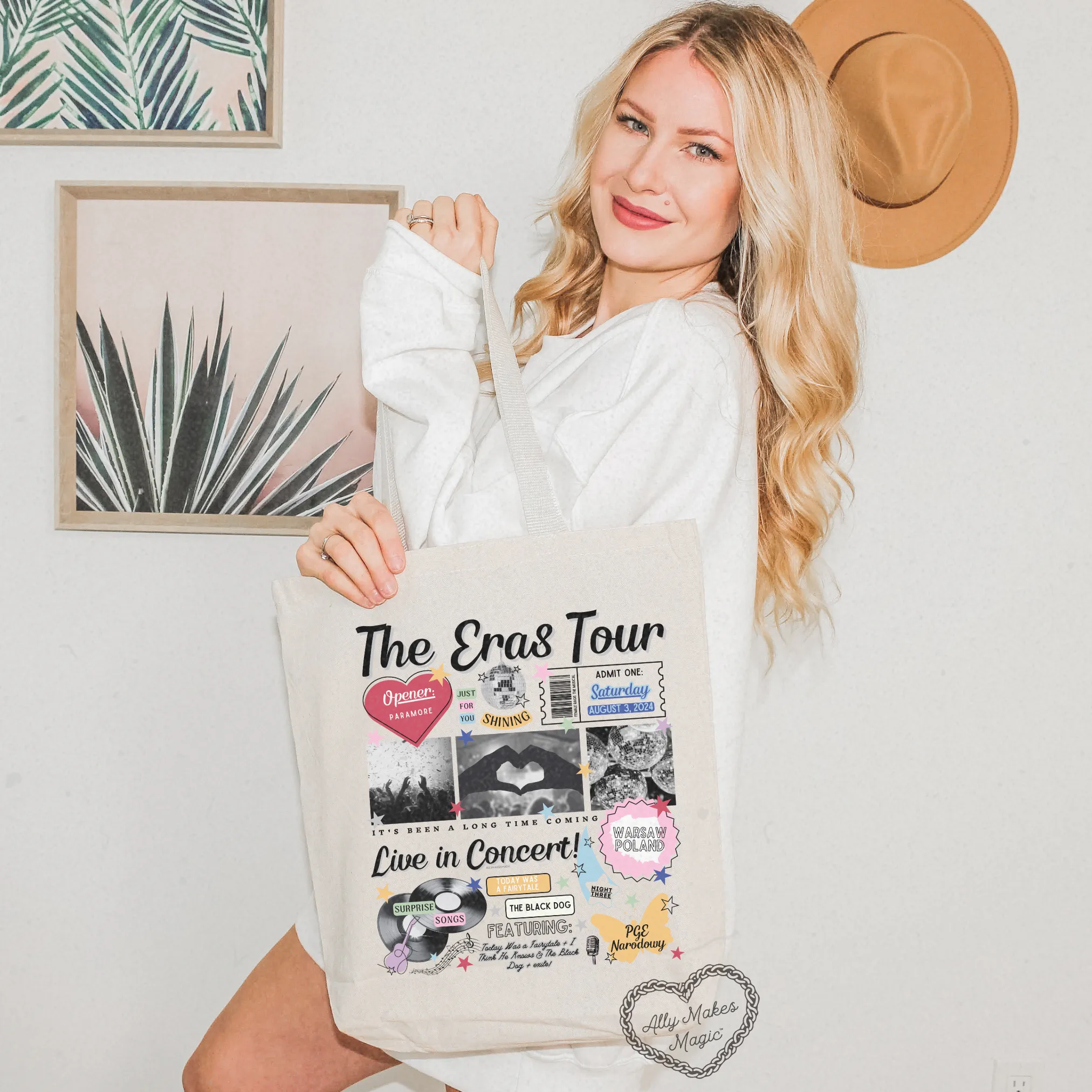 warsaw night 3 retro tote bag sold by Ally Makes Magic