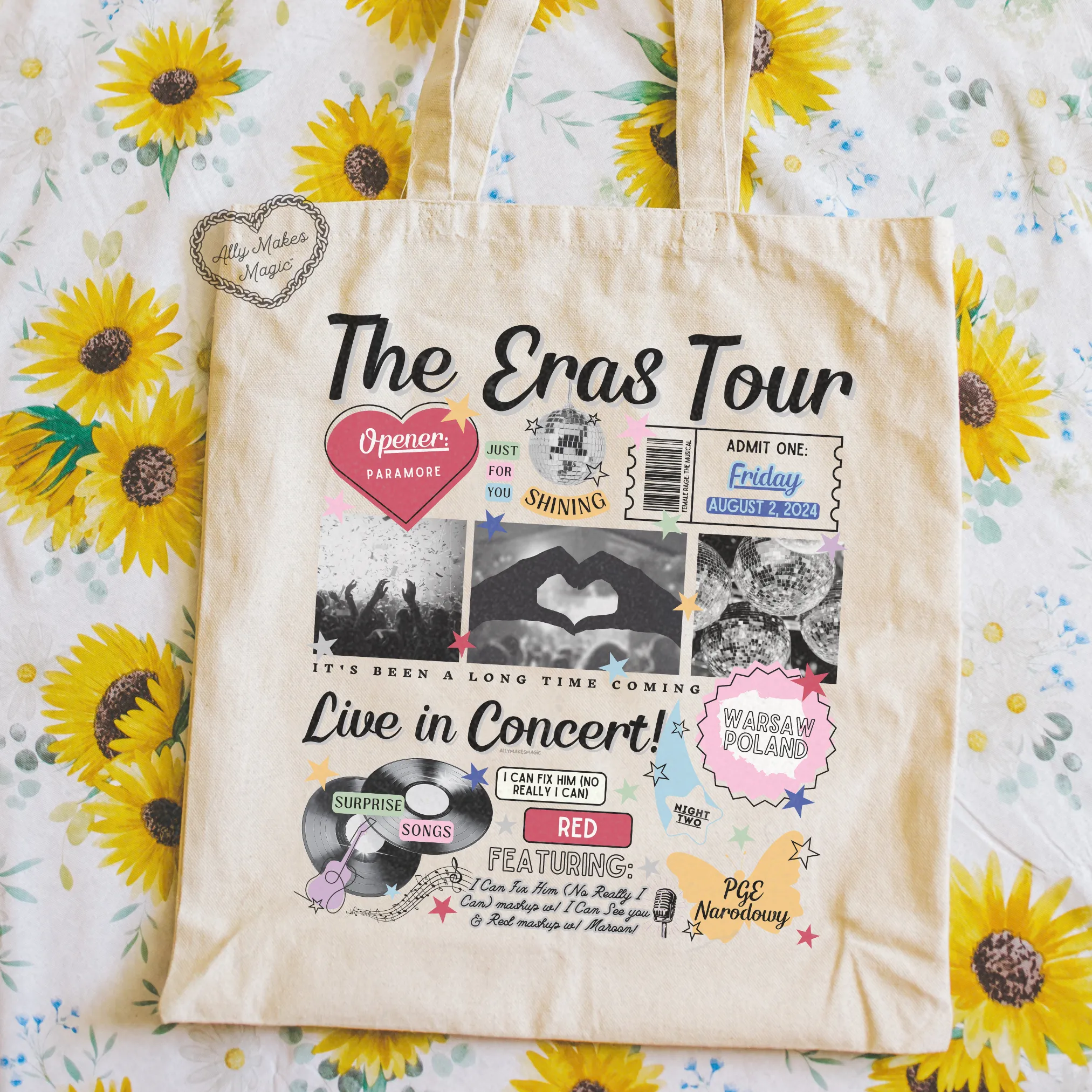 warsaw night 2 retro tote bag sold by Ally Makes Magic