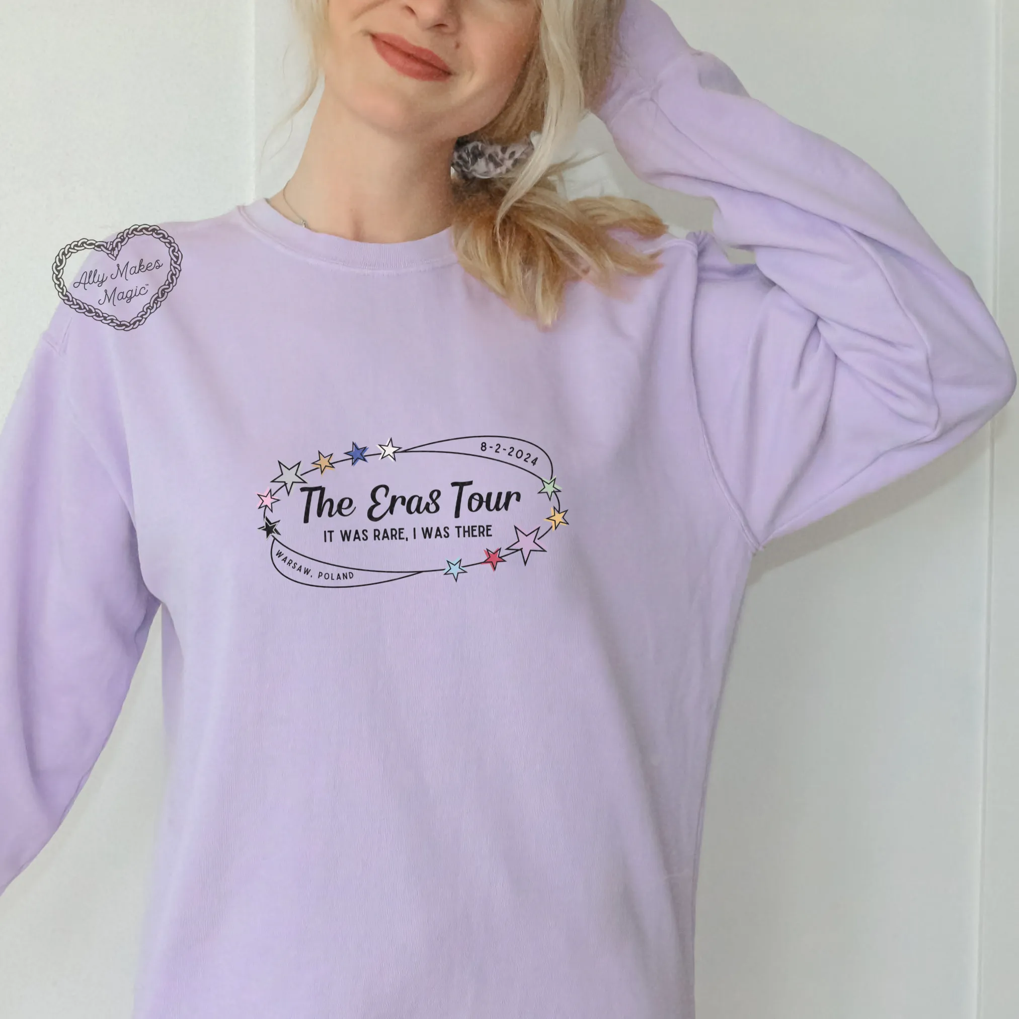 warsaw night 2 retro pullover | comfort colors sold by Ally Makes Magic product image thumbnail 2