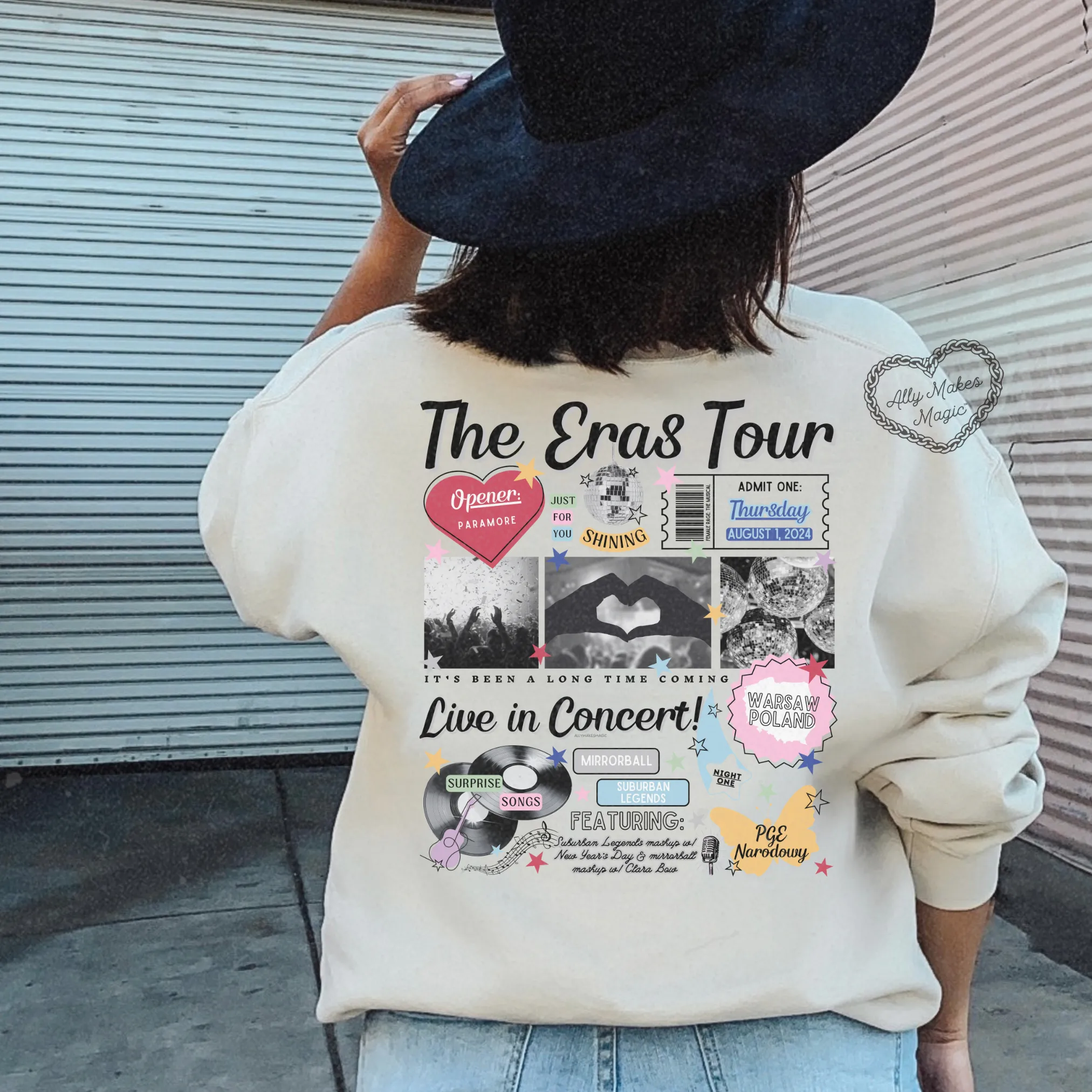 warsaw night 1 retro sweater | gildan sold by Ally Makes Magic