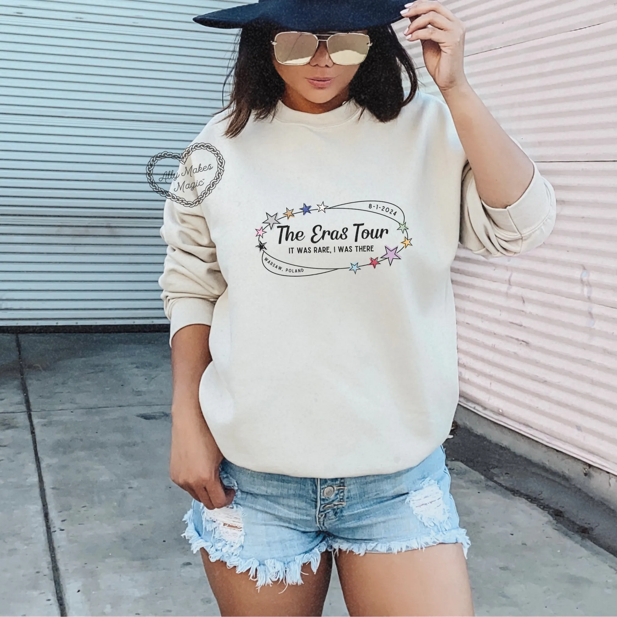 warsaw night 1 retro sweater | gildan sold by Ally Makes Magic product image thumbnail 2