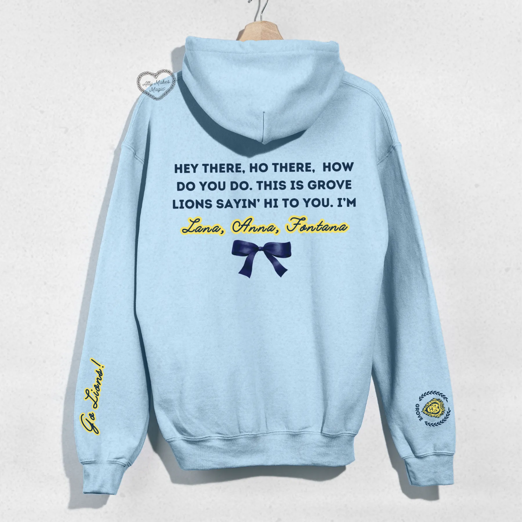 grove hs lions hoodie sold by Ally Makes Magic product image thumbnail 2