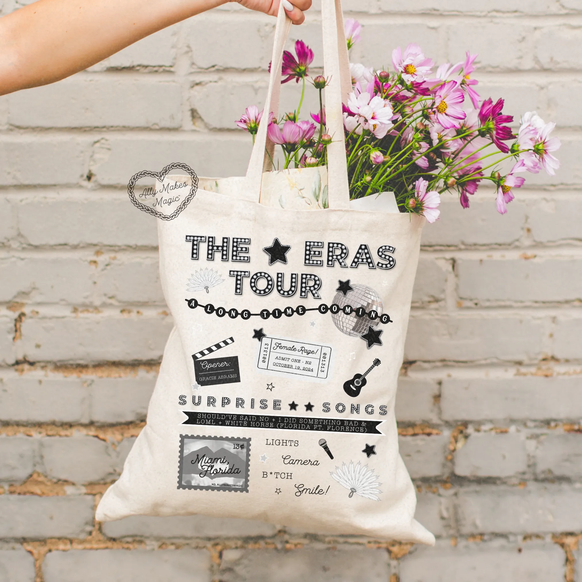 miami night 2 tote bag (tortured) sold by Ally Makes Magic