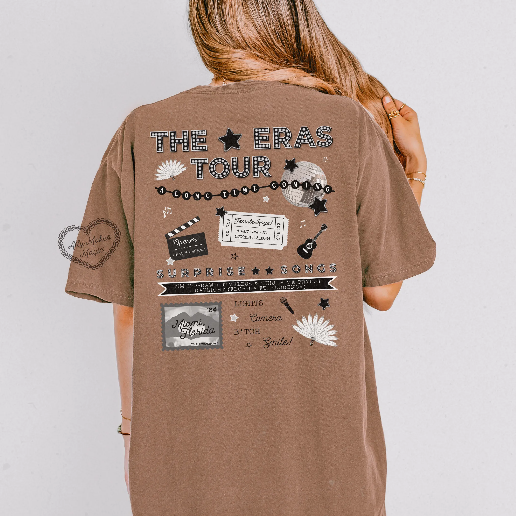 miami night 1 tee | comfort colors (tortured) sold by Ally Makes Magic