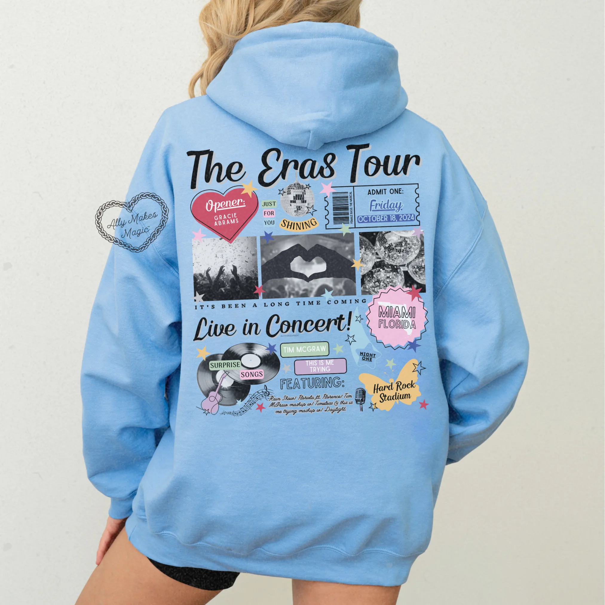 miami night 1 retro hoodie sold by Ally Makes Magic