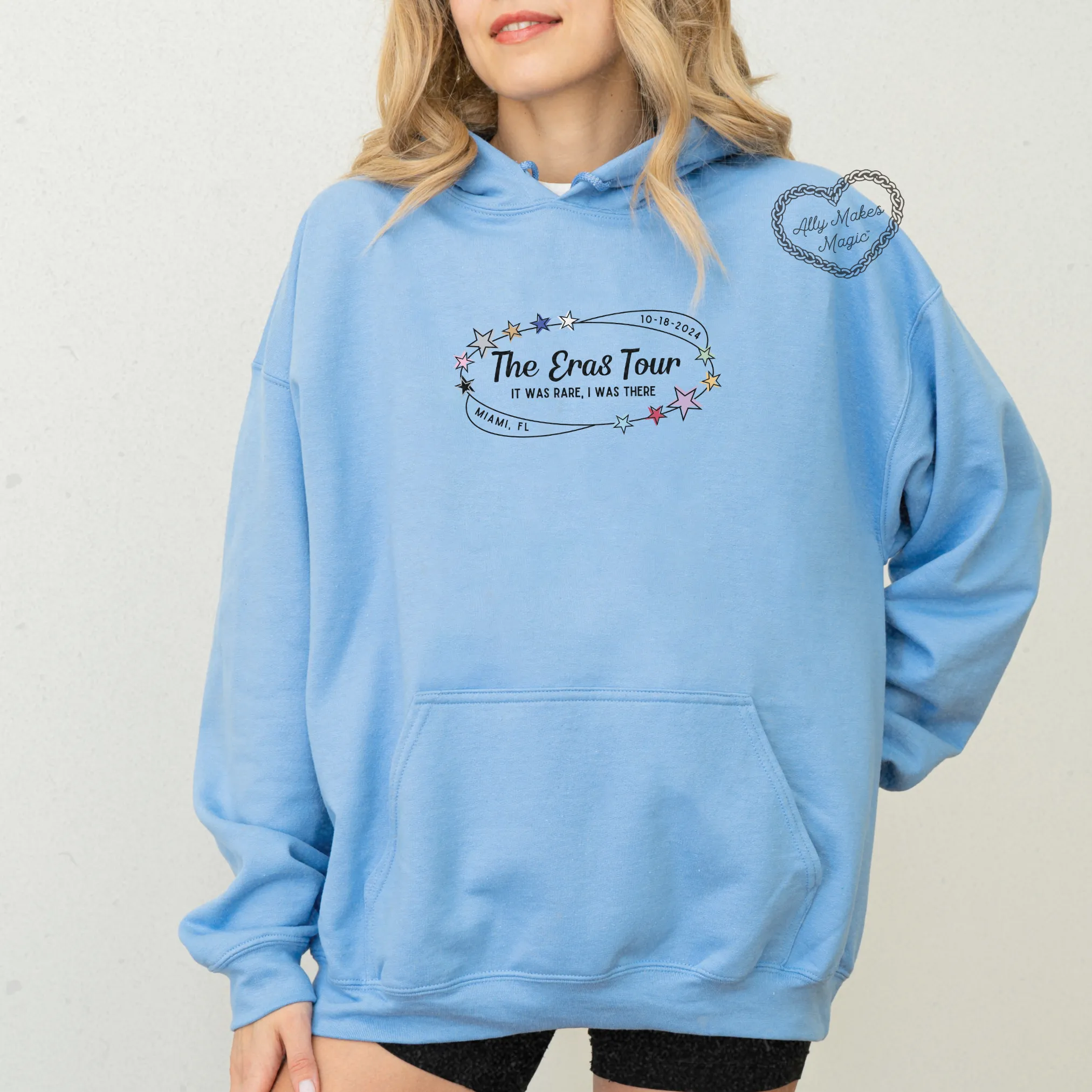 miami night 1 retro hoodie sold by Ally Makes Magic product image thumbnail 2