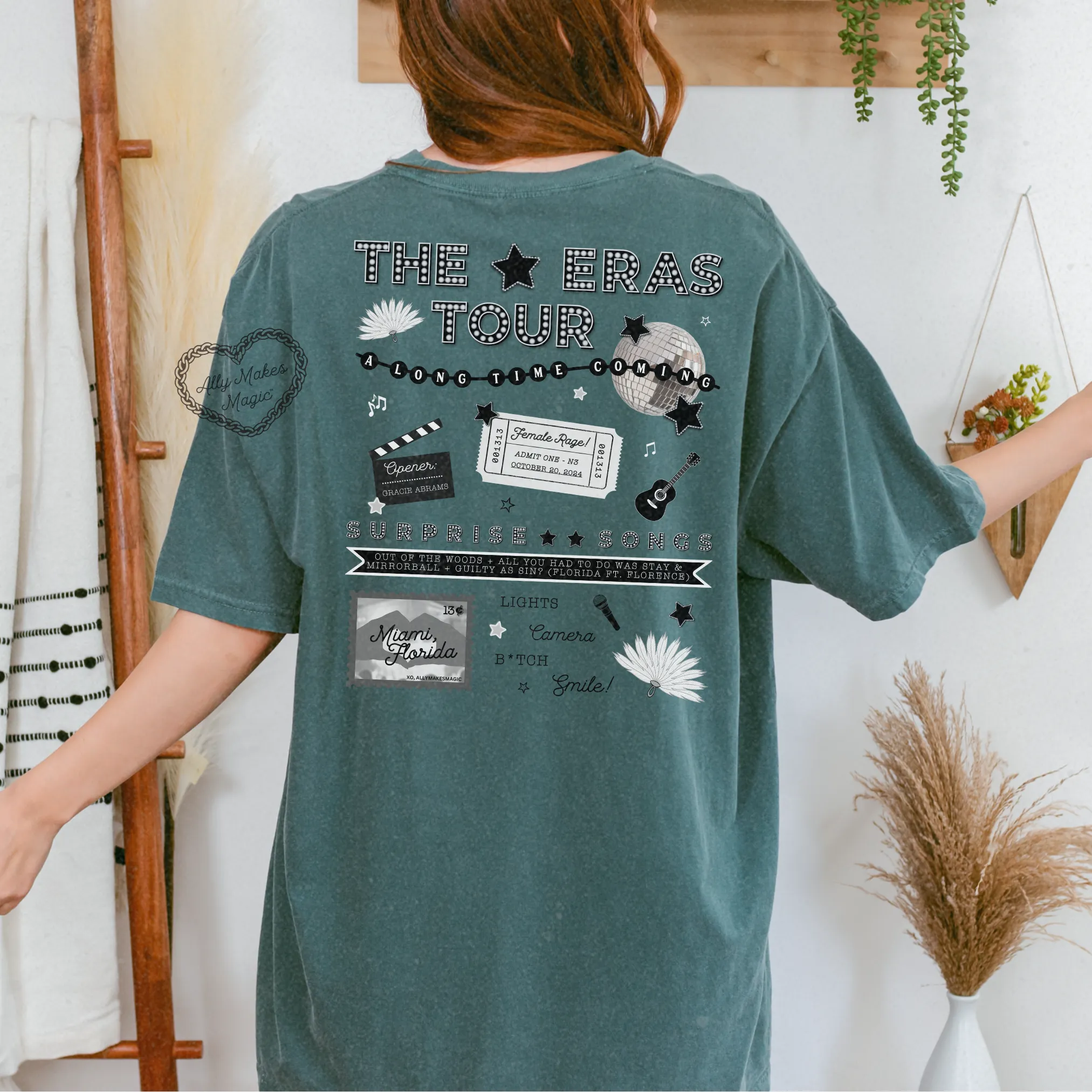 miami night 3 tee | comfort colors (tortured) sold by Ally Makes Magic