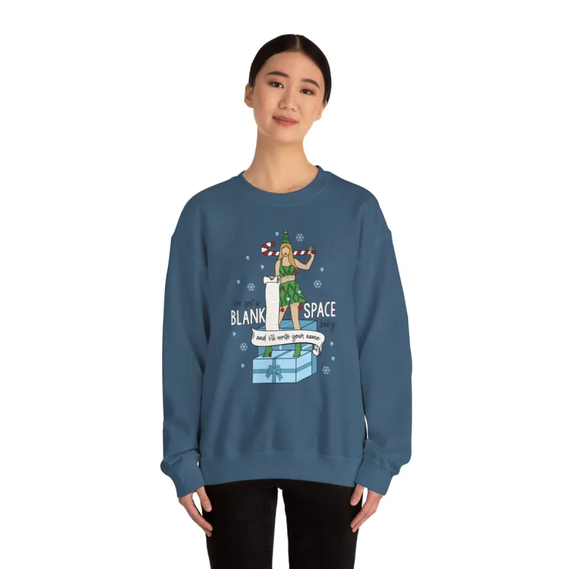 blank space sweater sold by Ally Makes Magic