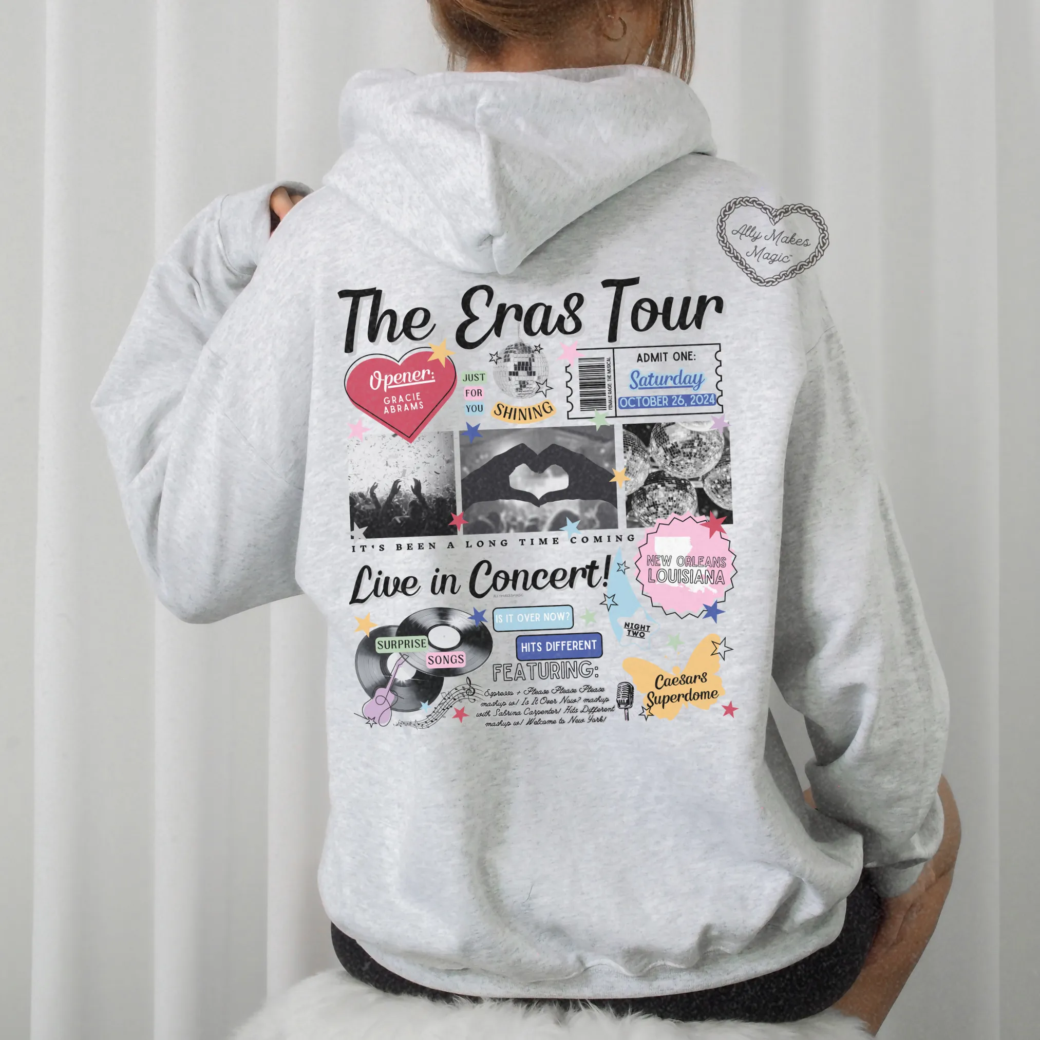 new orleans night 2 retro hoodie sold by Ally Makes Magic