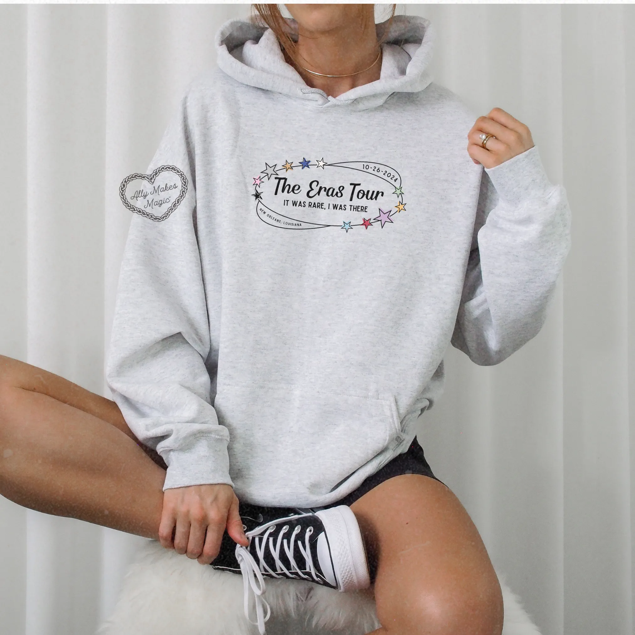 new orleans night 2 retro hoodie sold by Ally Makes Magic product image thumbnail 2