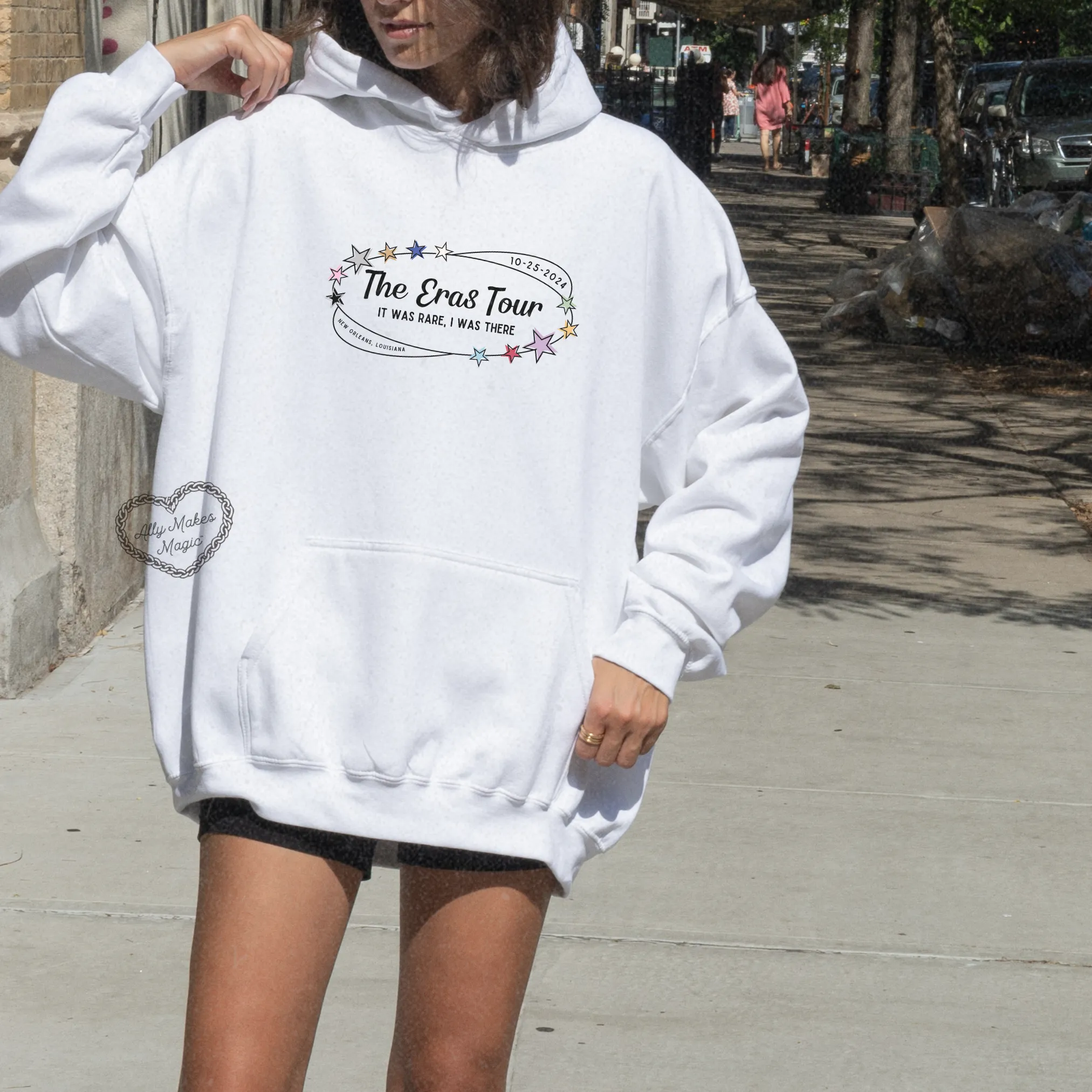 new orleans night 1 retro hoodie sold by Ally Makes Magic product image thumbnail 2