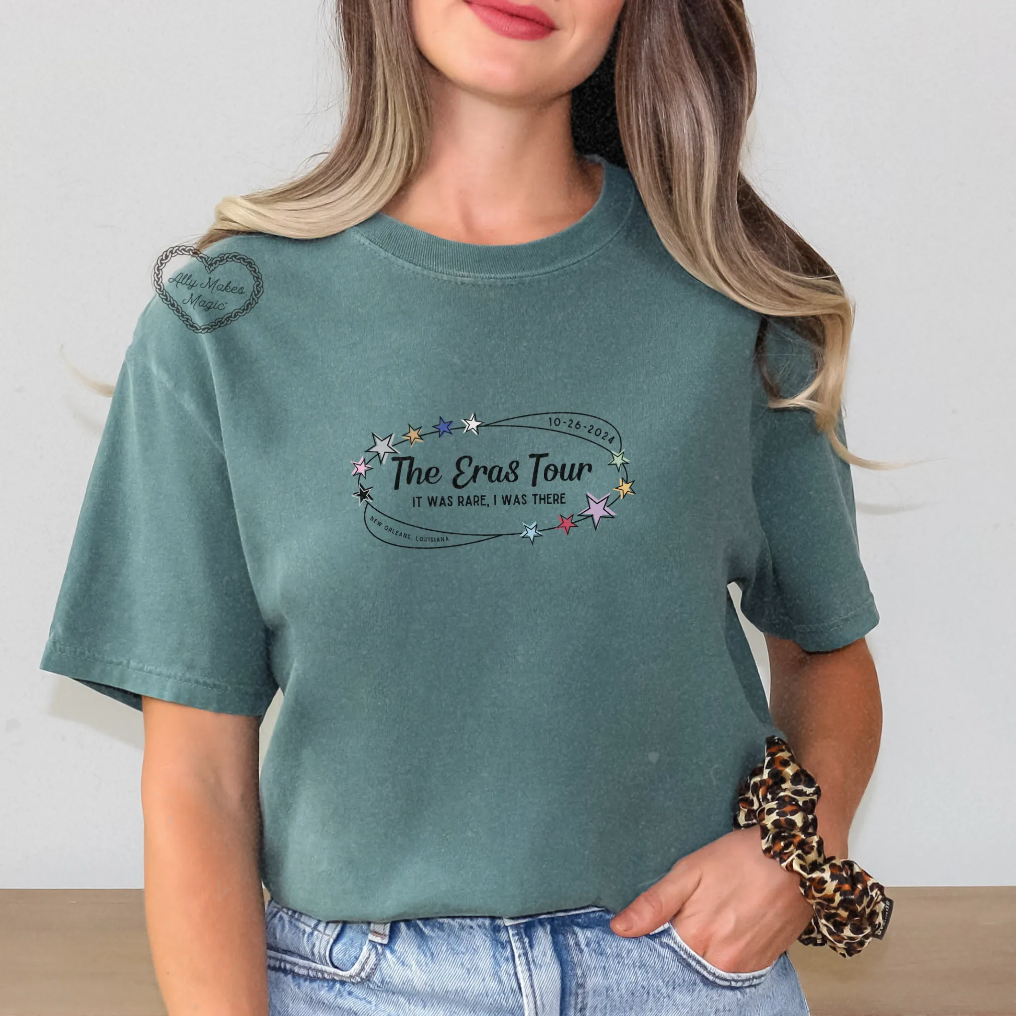 new orleans night 2 retro tee | comfort colors sold by Ally Makes Magic product image thumbnail 2