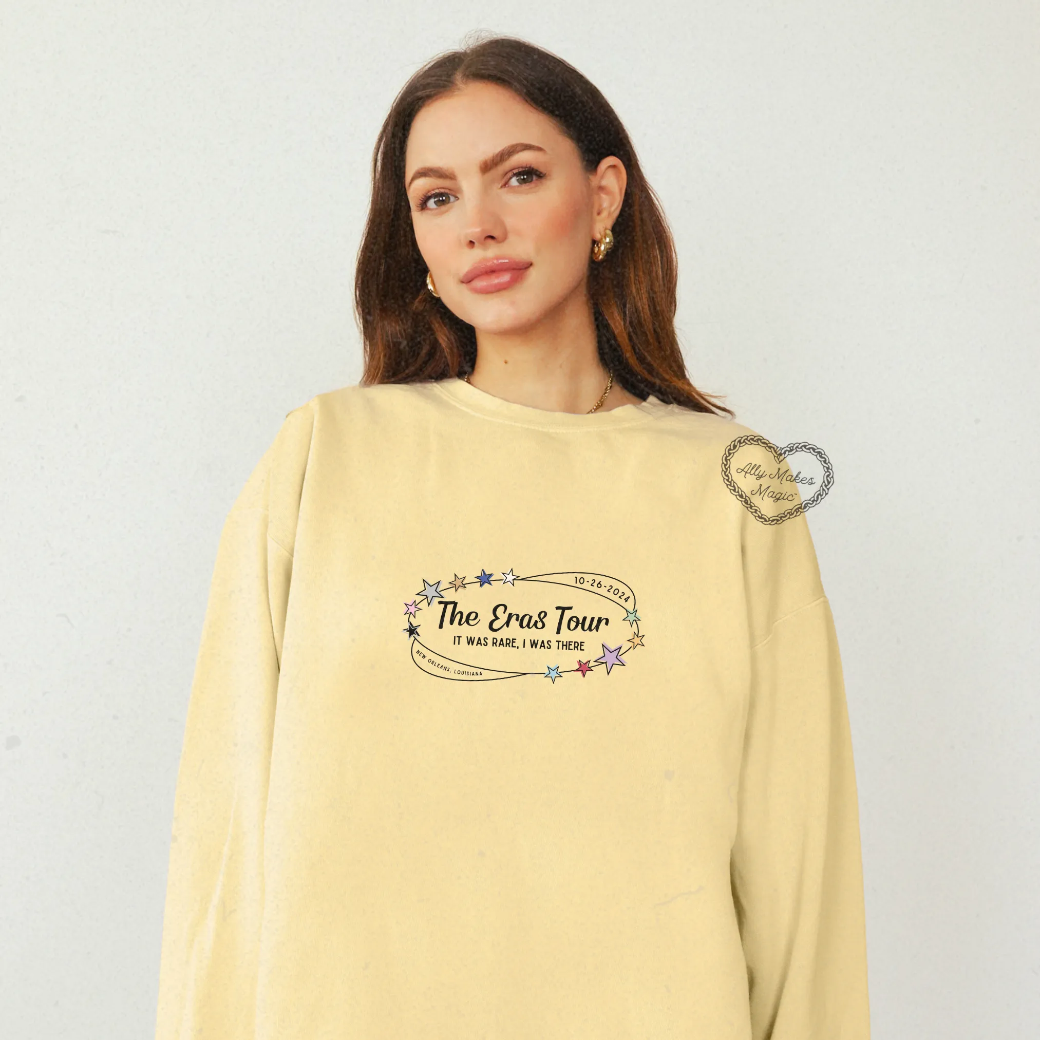new orleans night 2 retro pullover | comfort colors sold by Ally Makes Magic product image thumbnail 2