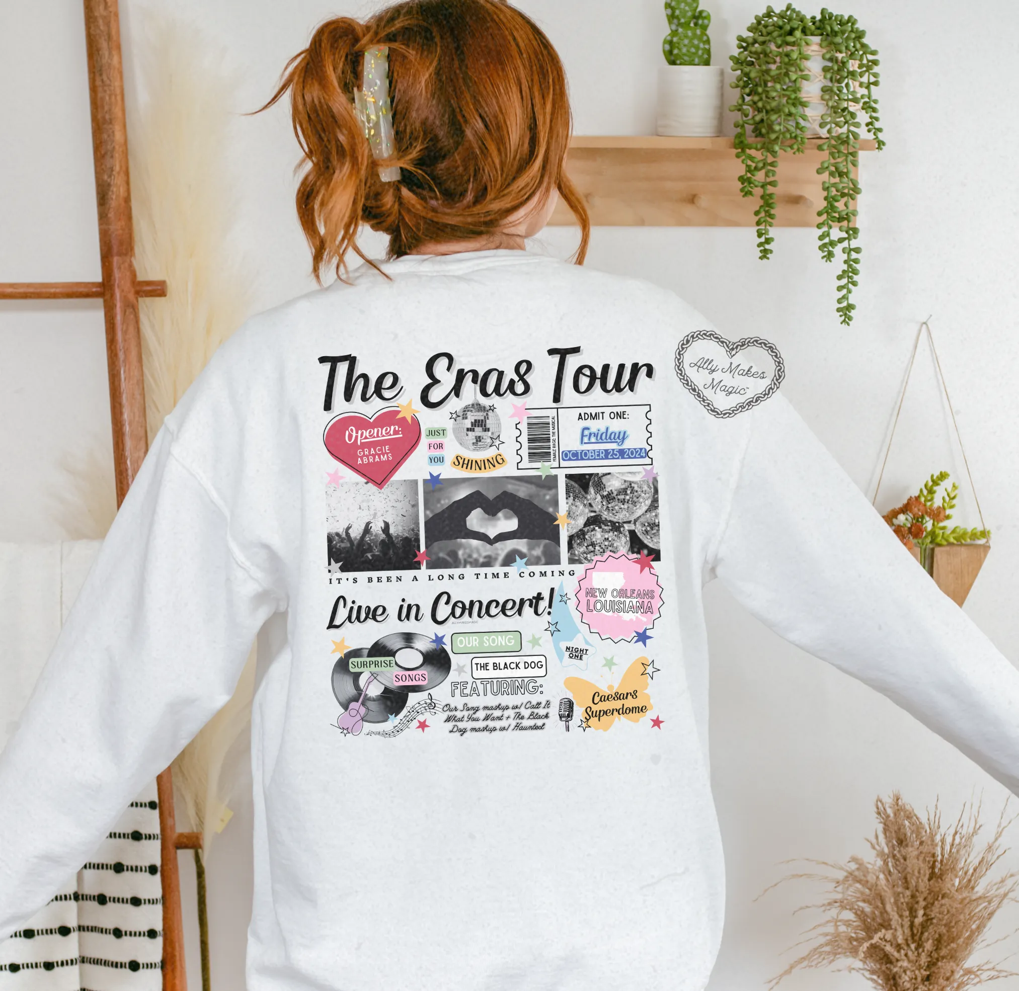 new orleans night 1 retro pullover | comfort colors sold by Ally Makes Magic