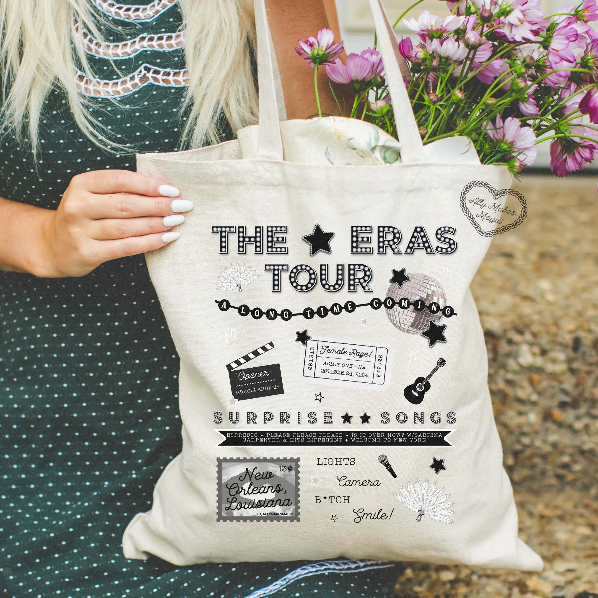 new orleans night 2 tote bag (tortured) sold by Ally Makes Magic