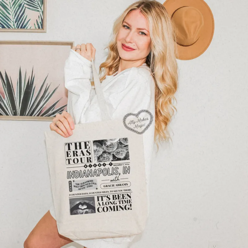 indianapolis night 1 tote bag sold by Ally Makes Magic