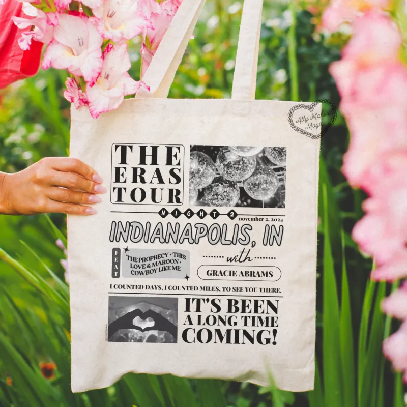 indianapolis night 2 tote bag sold by Ally Makes Magic