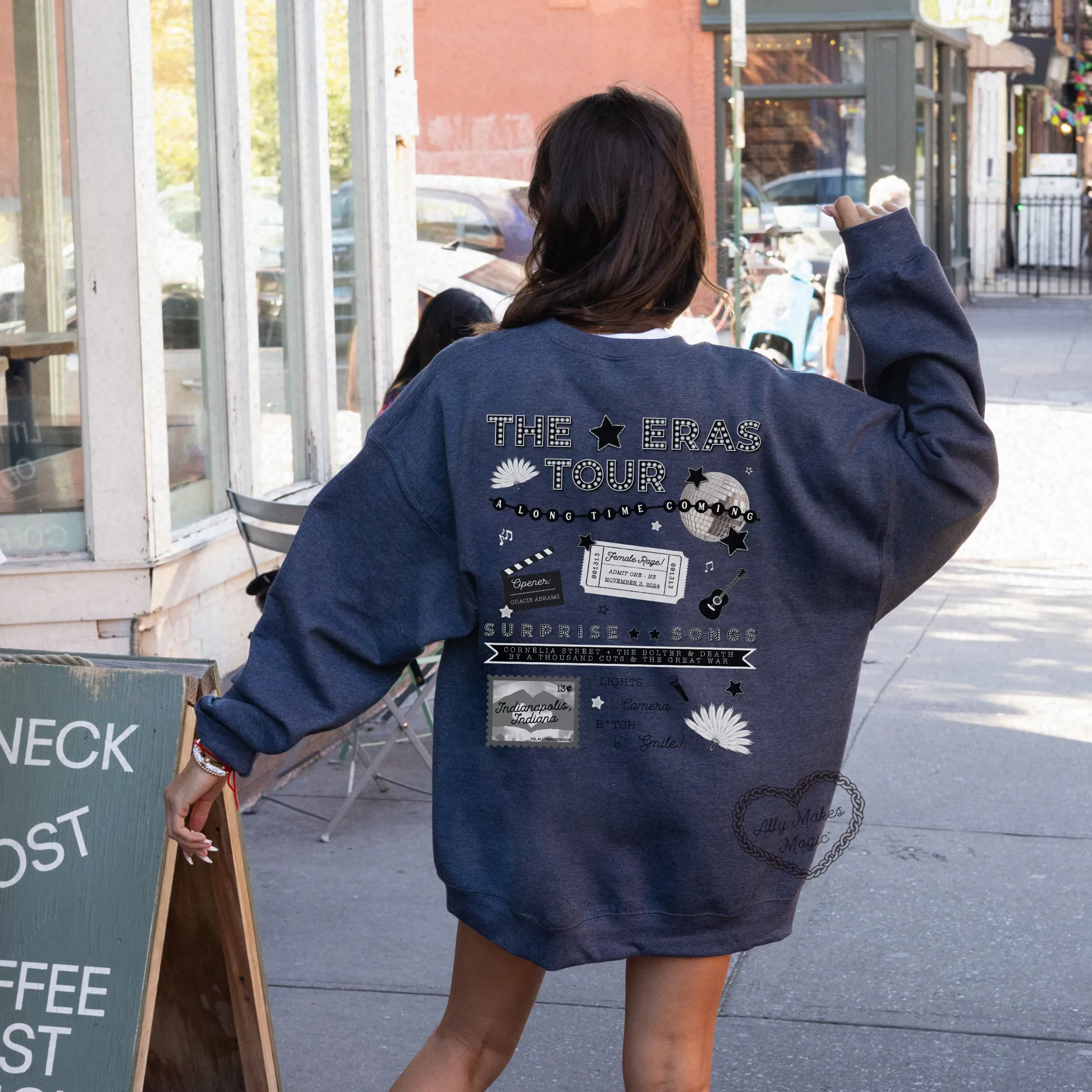 indianapolis night 3 sweater | gildan (tortured) sold by Ally Makes Magic