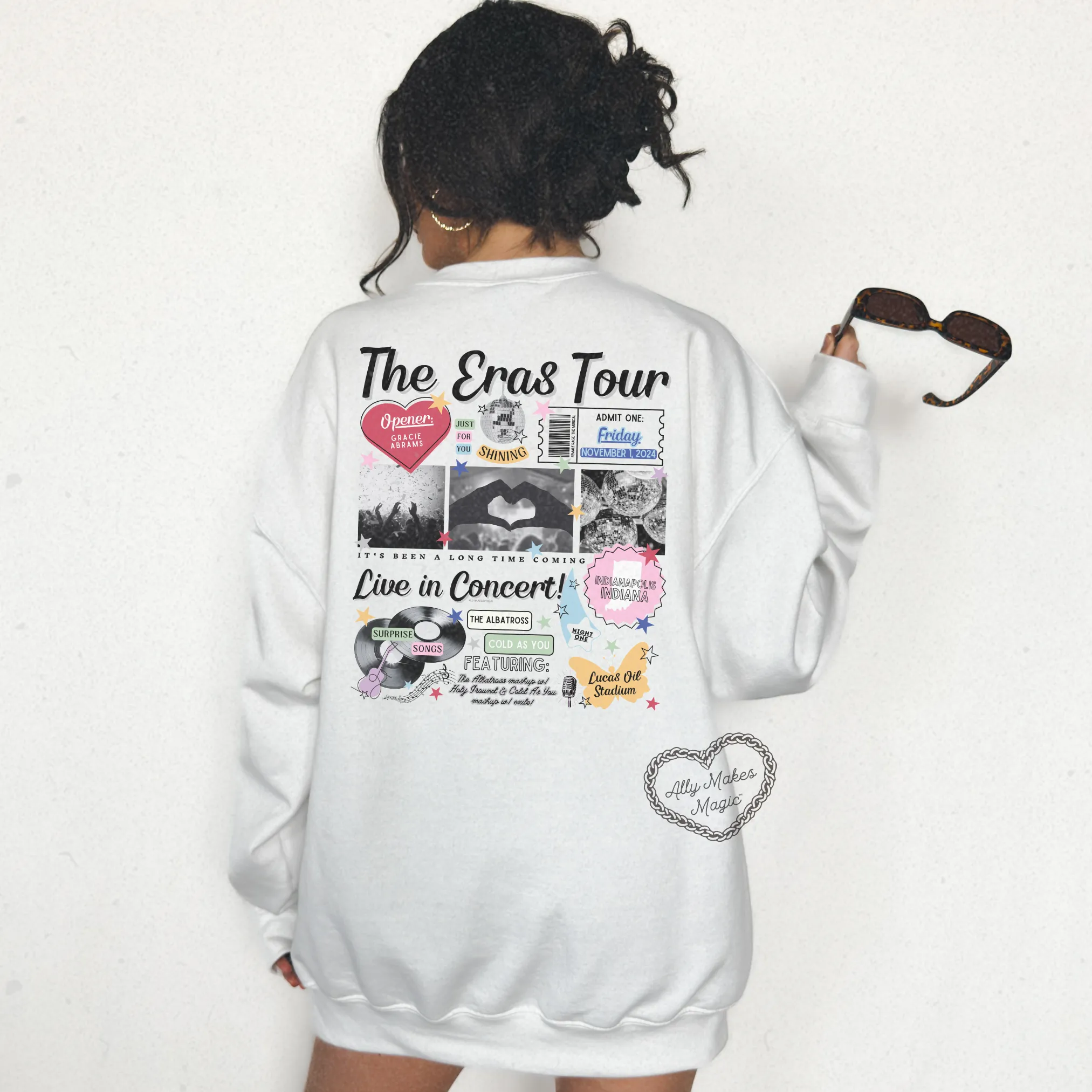indianapolis night 1 retro sweater | gildan sold by Ally Makes Magic