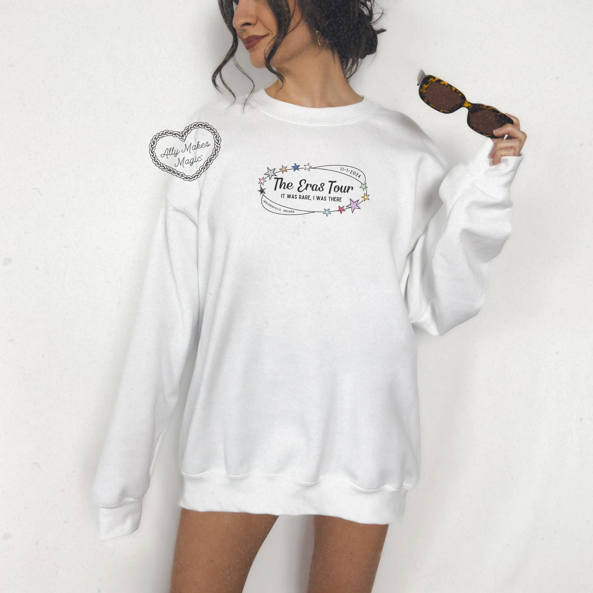 indianapolis night 1 retro sweater | gildan sold by Ally Makes Magic product image thumbnail 2