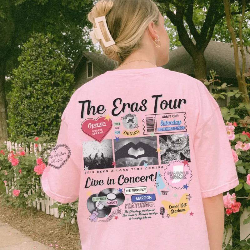 indianapolis night 2 retro tee | comfort colors sold by Ally Makes Magic