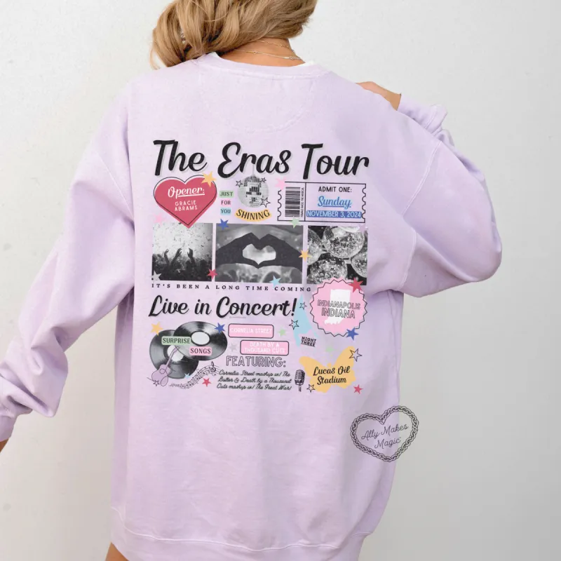 indianapolis night 3 retro pullover | comfort colors sold by Ally Makes Magic