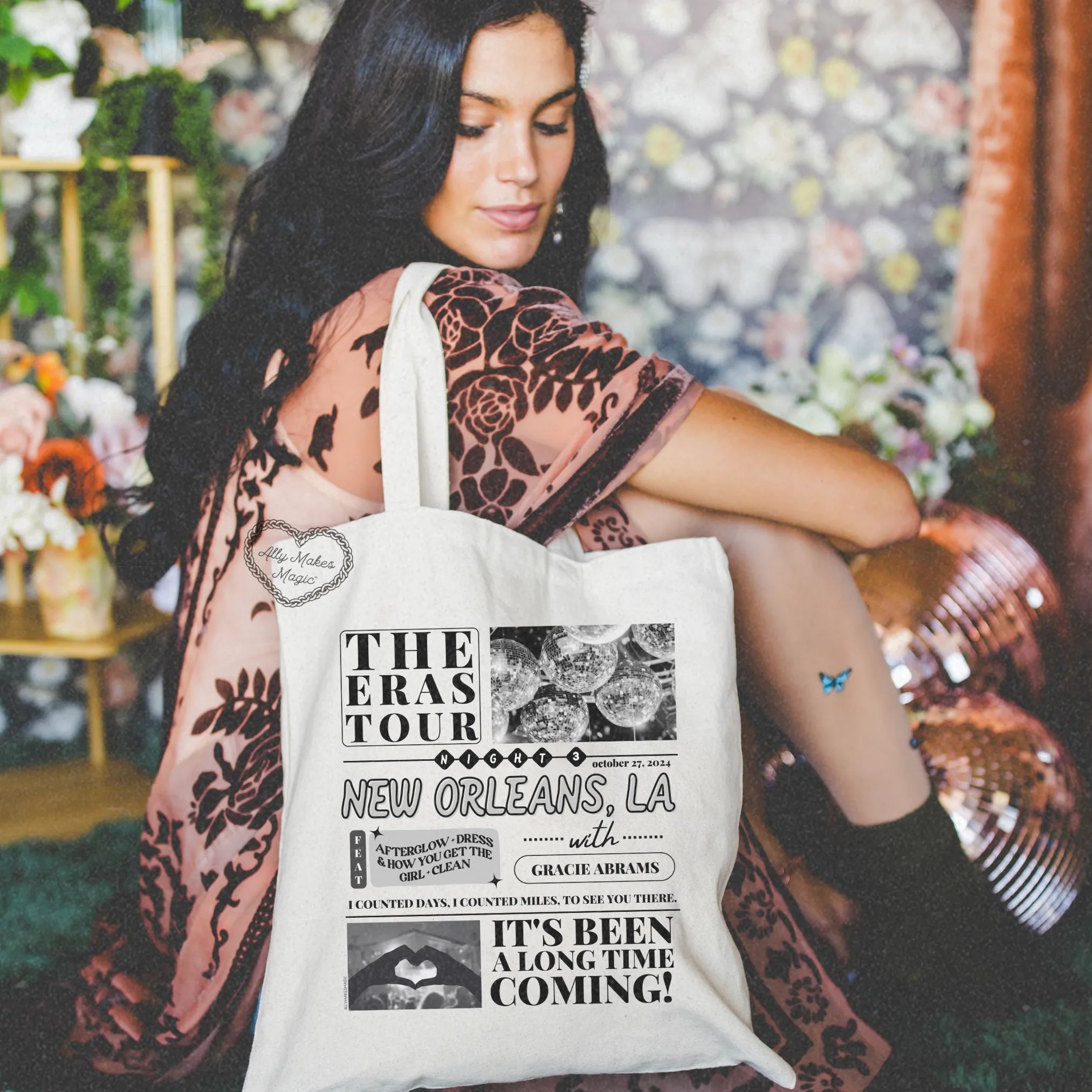 new orleans night 3 tote bag sold by Ally Makes Magic