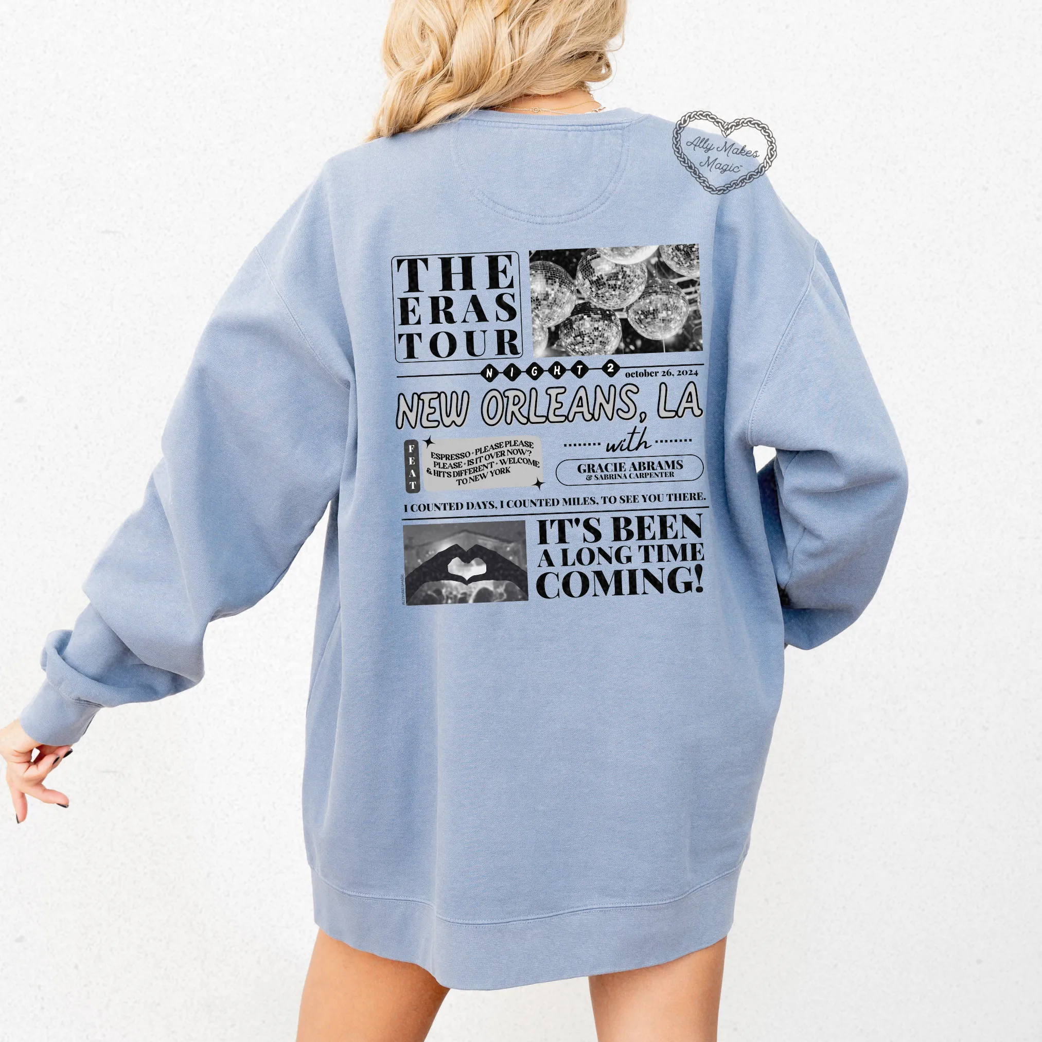 new orleans night 2 pullover | comfort colors sold by Ally Makes Magic