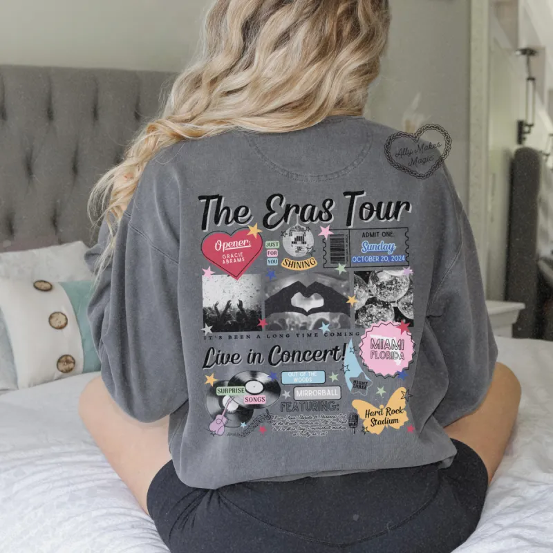 miami night 3 retro pullover | comfort colors sold by Ally Makes Magic