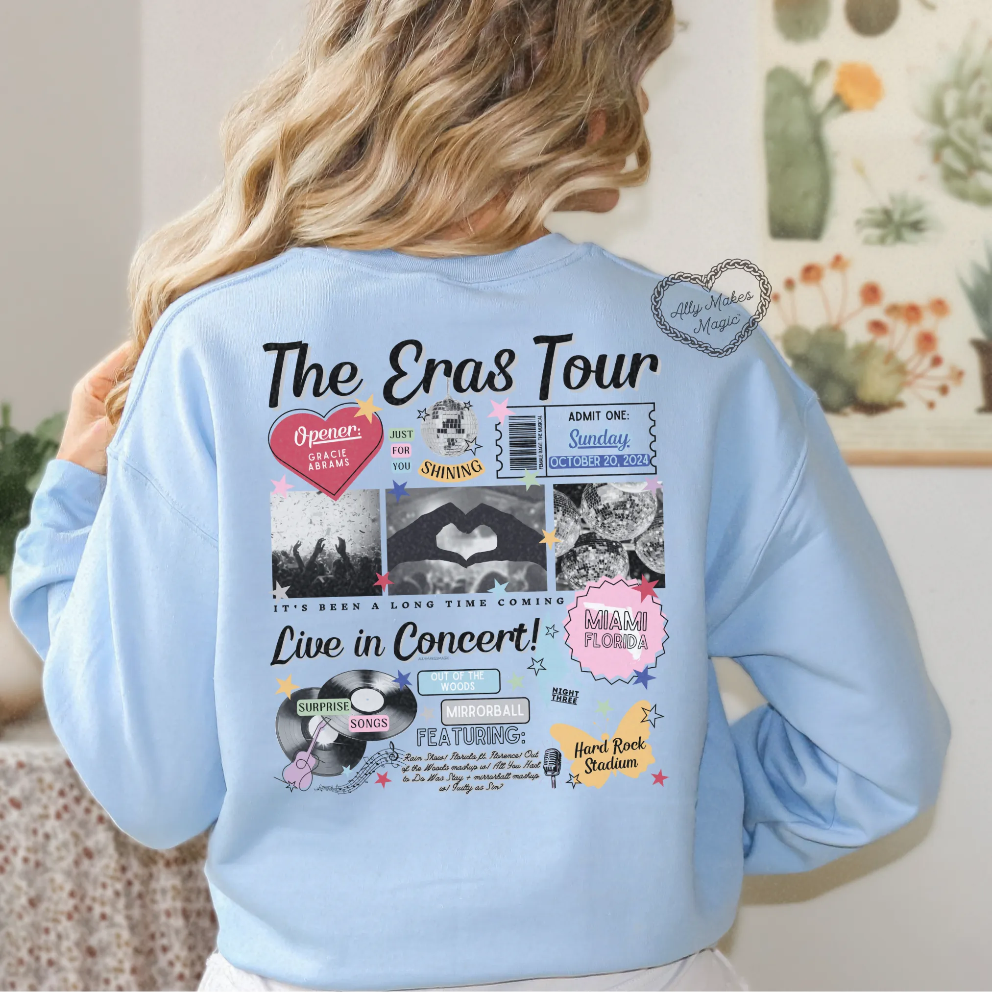 miami night 3 retro sweater | gildan sold by Ally Makes Magic