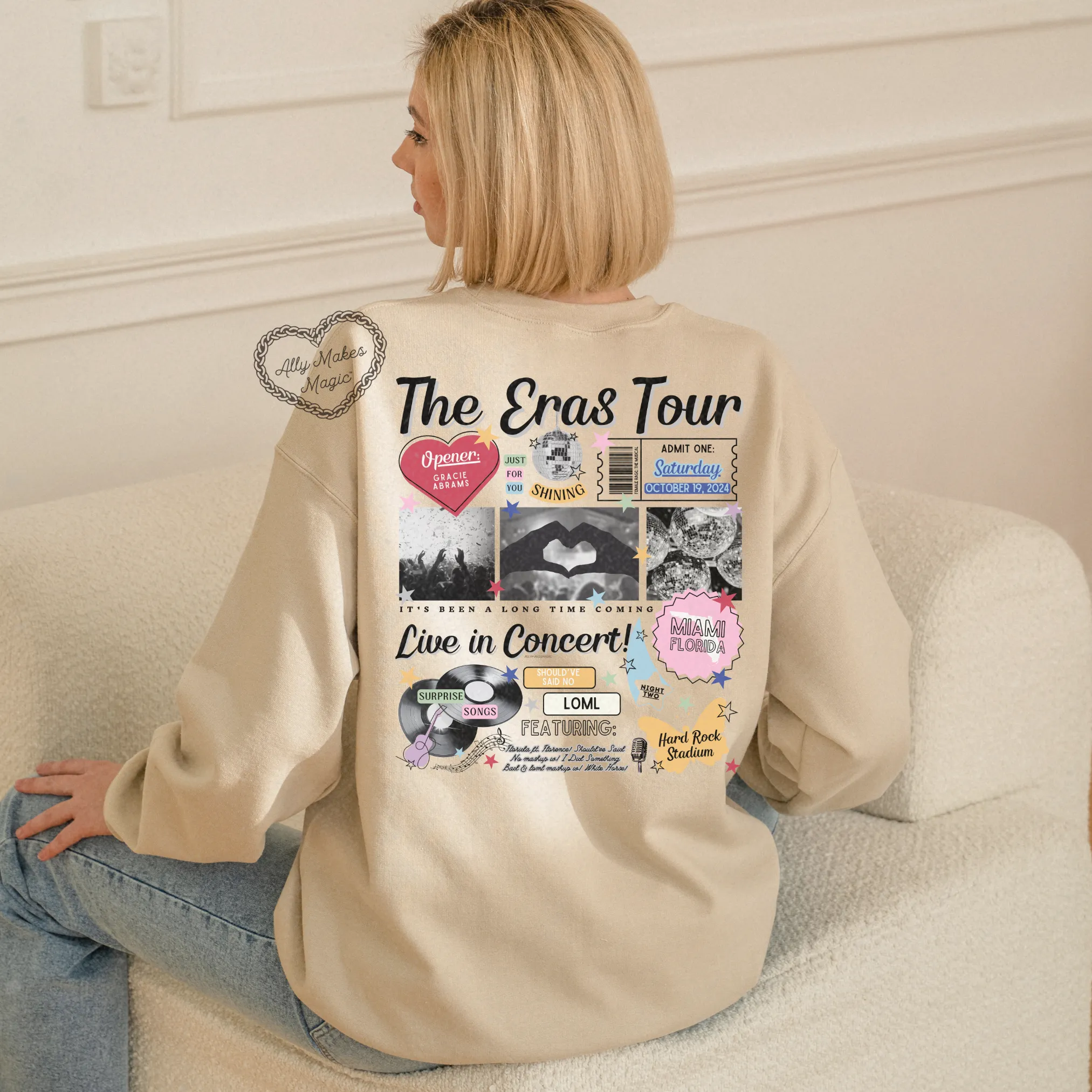 miami night 2 retro sweater | gildan sold by Ally Makes Magic