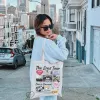 miami night 2 retro tote bag sold by Ally Makes Magic