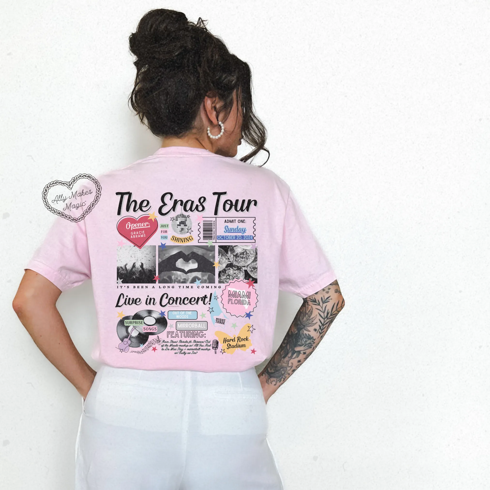 miami night 3 retro tee | comfort colors sold by Ally Makes Magic