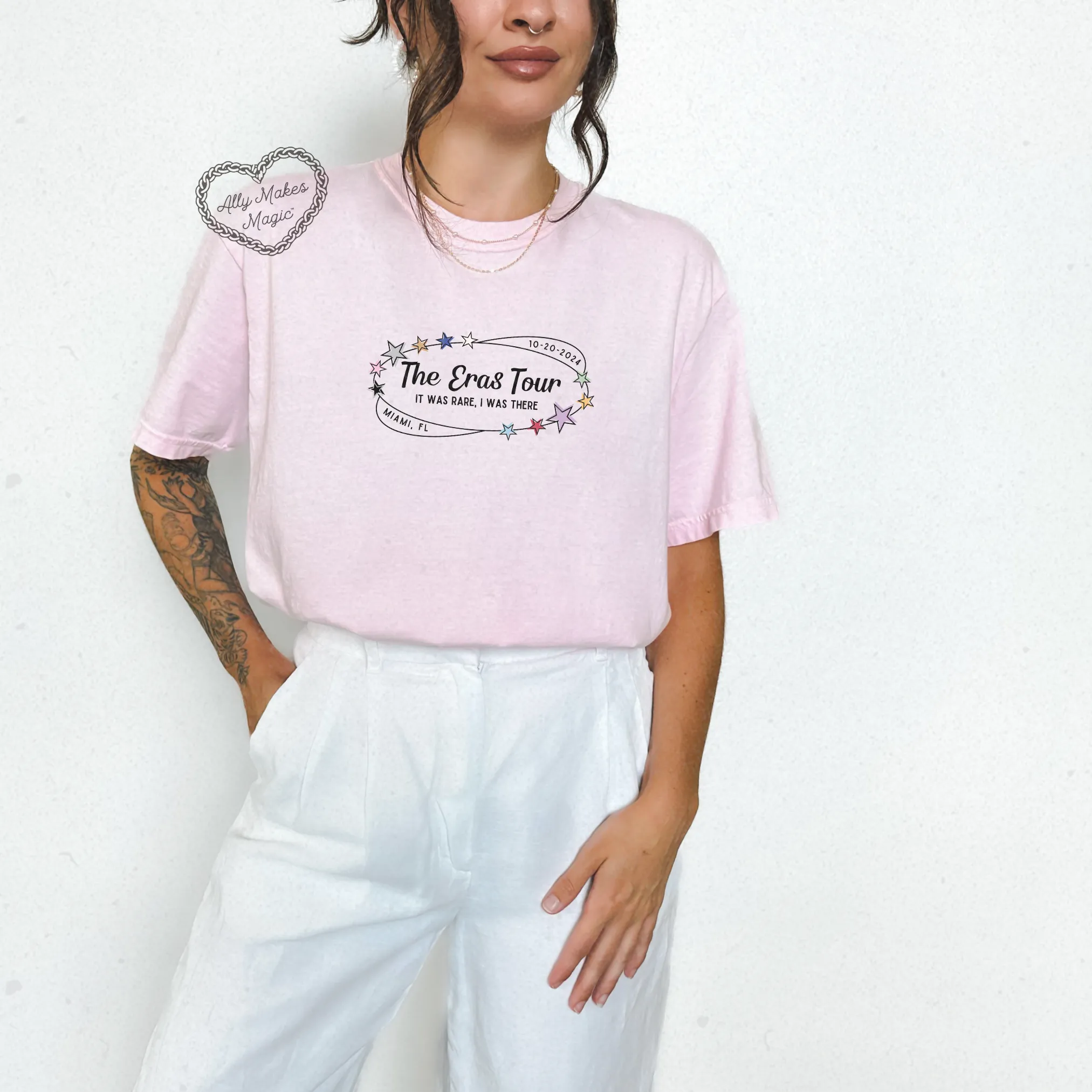 miami night 3 retro tee | comfort colors sold by Ally Makes Magic product image thumbnail 2