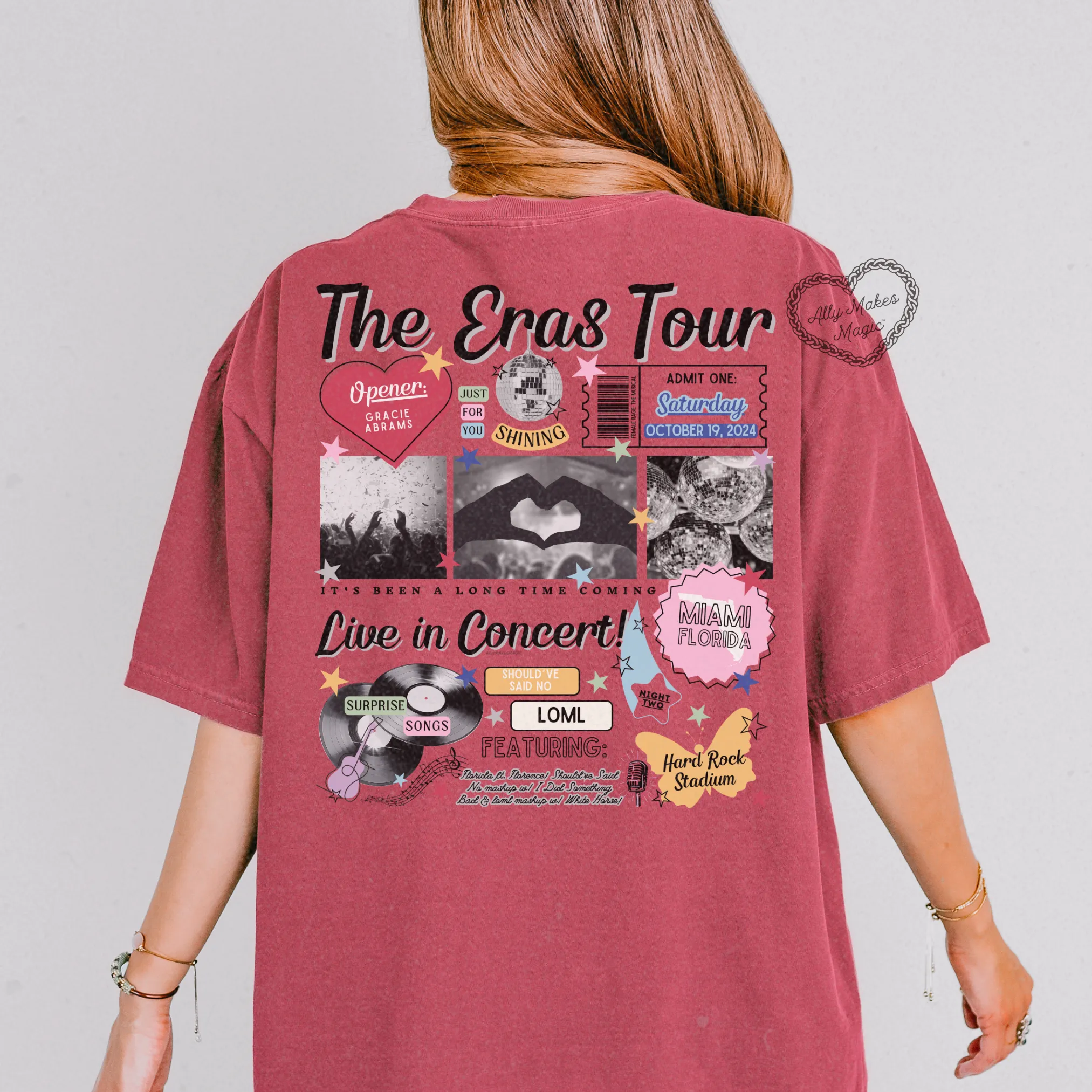 miami night 2 retro tee | comfort colors sold by Ally Makes Magic