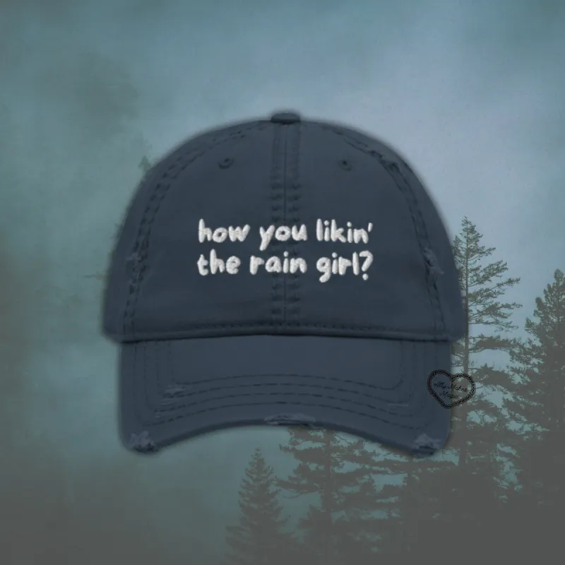 how you likin' the rain? baseball cap sold by Ally Makes Magic