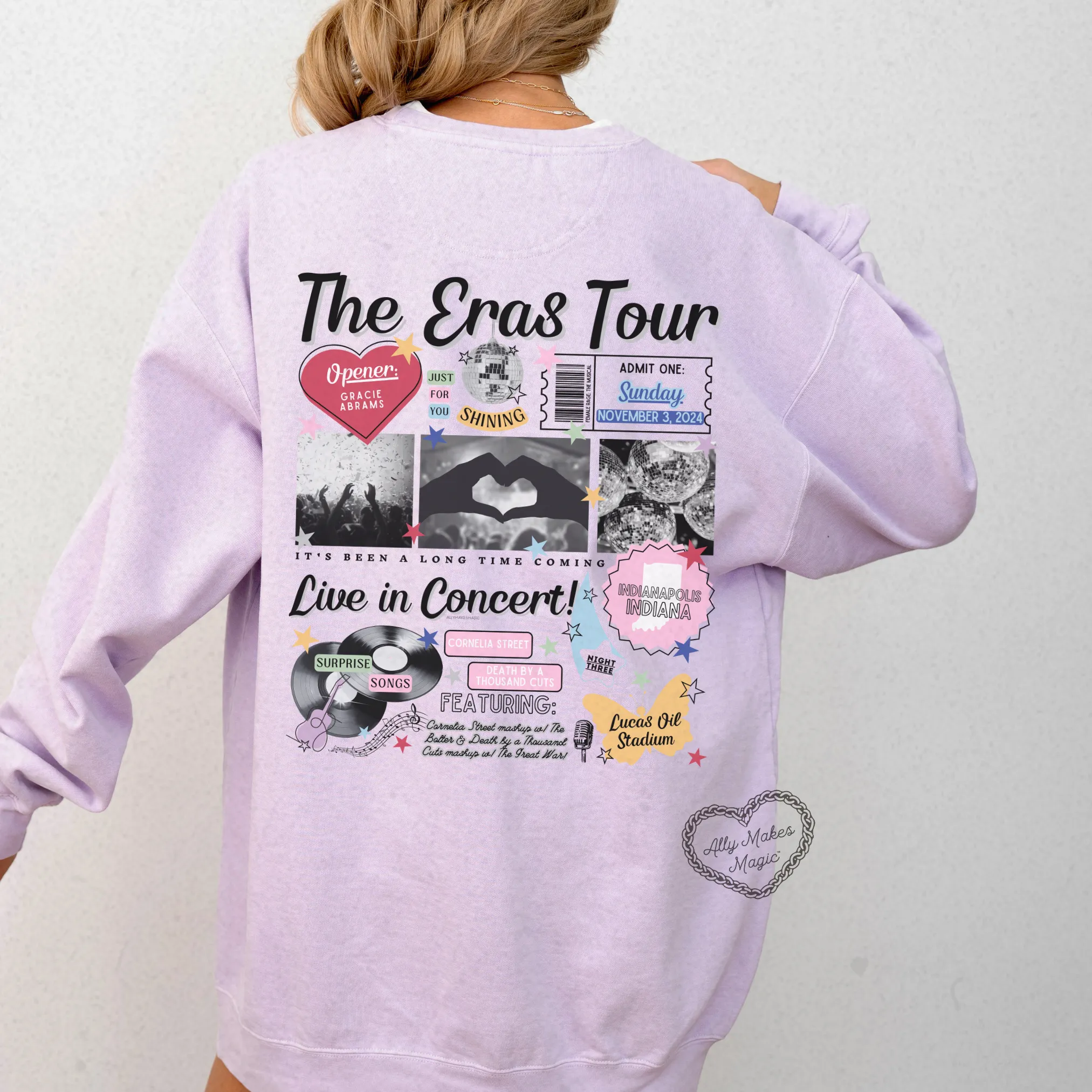 indianapolis night 3 pullover | comfort colors *custom* sold by Ally Makes Magic product image thumbnail 3