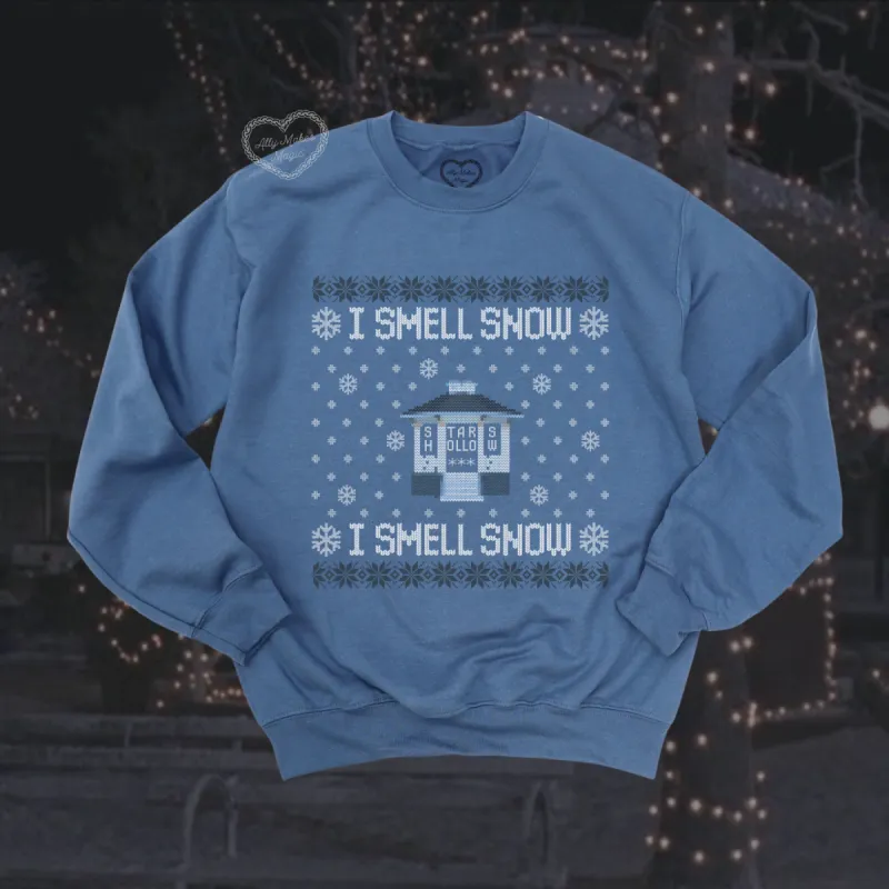 i smell snow ugly christmas sweater sold by Ally Makes Magic