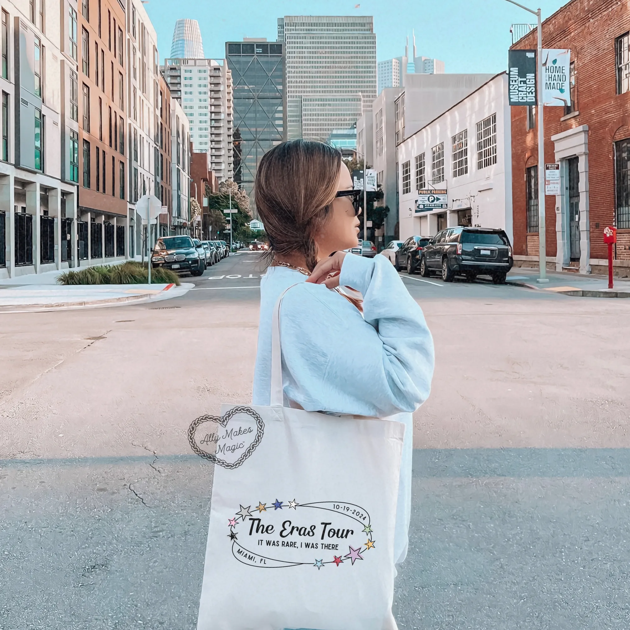 miami night 2 tote bag *custom* sold by Ally Makes Magic product image thumbnail 4