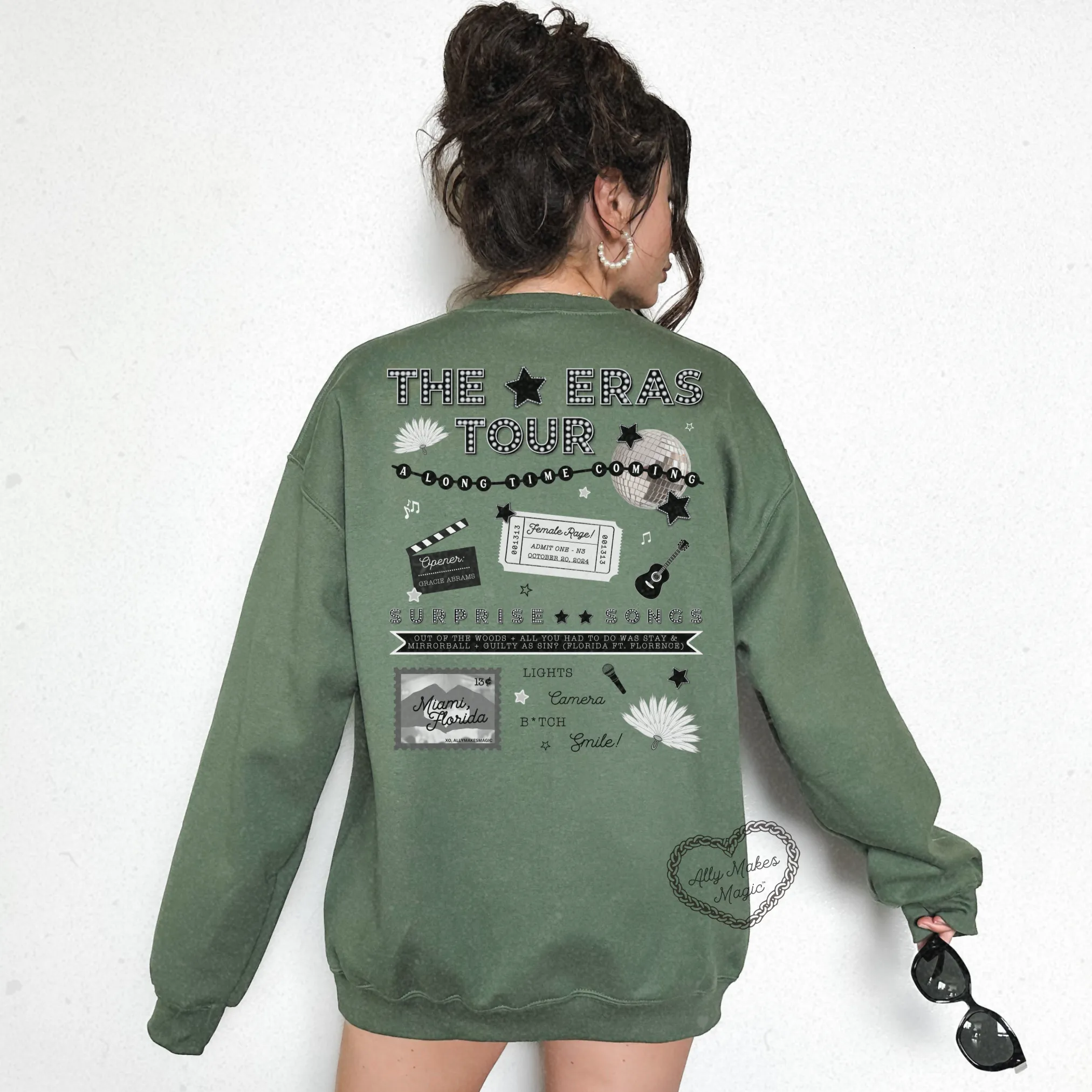 miami night 3 sweater | gildan *custom* sold by Ally Makes Magic